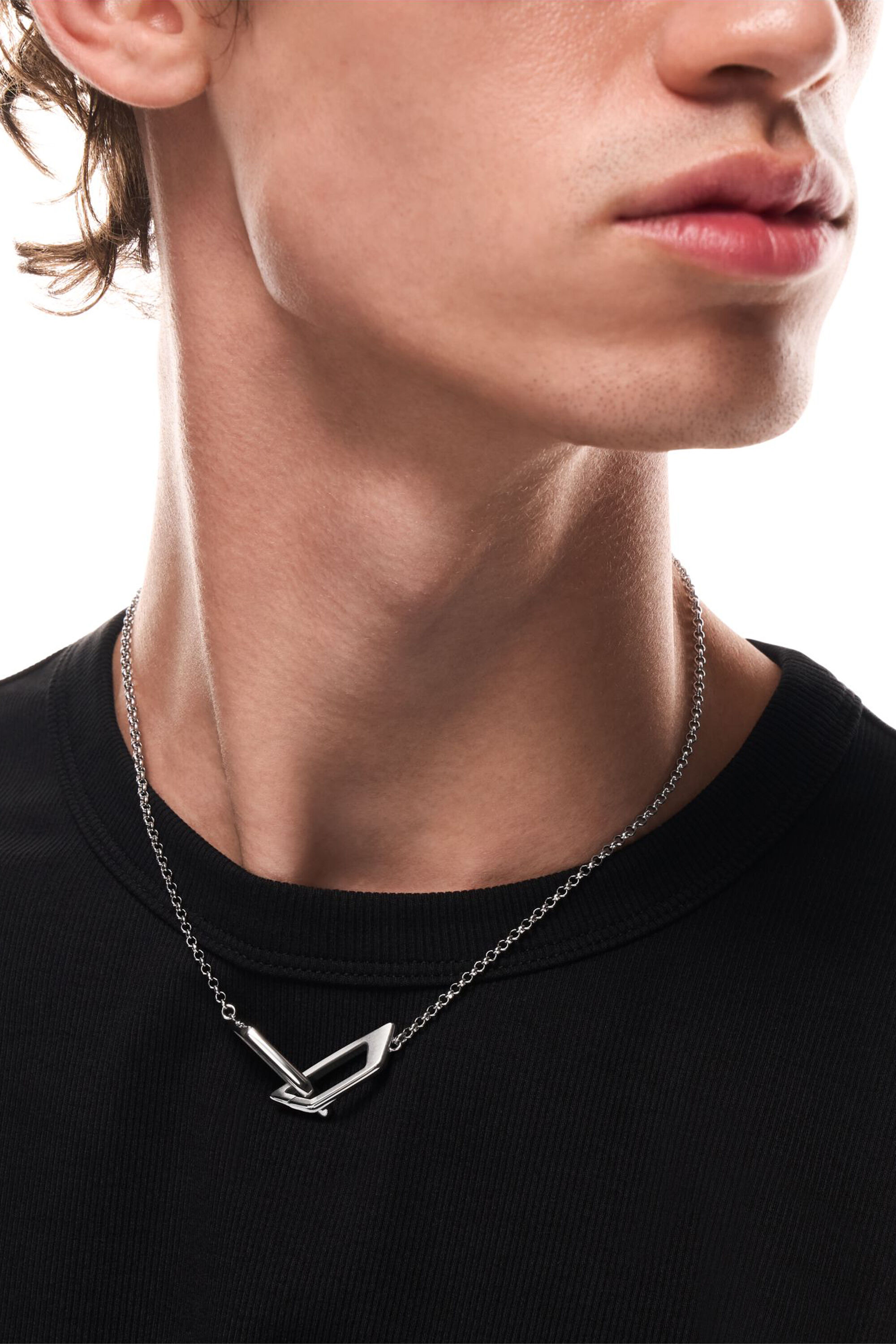Diesel - DX1727040, Collier bande en acier inoxydable Mixte in Gris argent&eacute; - 5