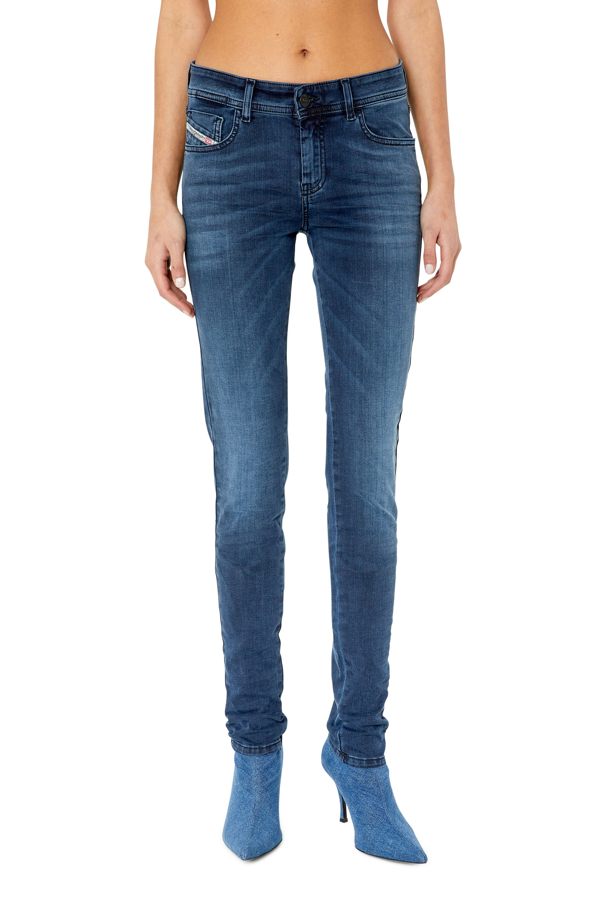 Diesel - 2017 Slandy E84UT Super skinny Jeans, Bleu Foncé - Image 3