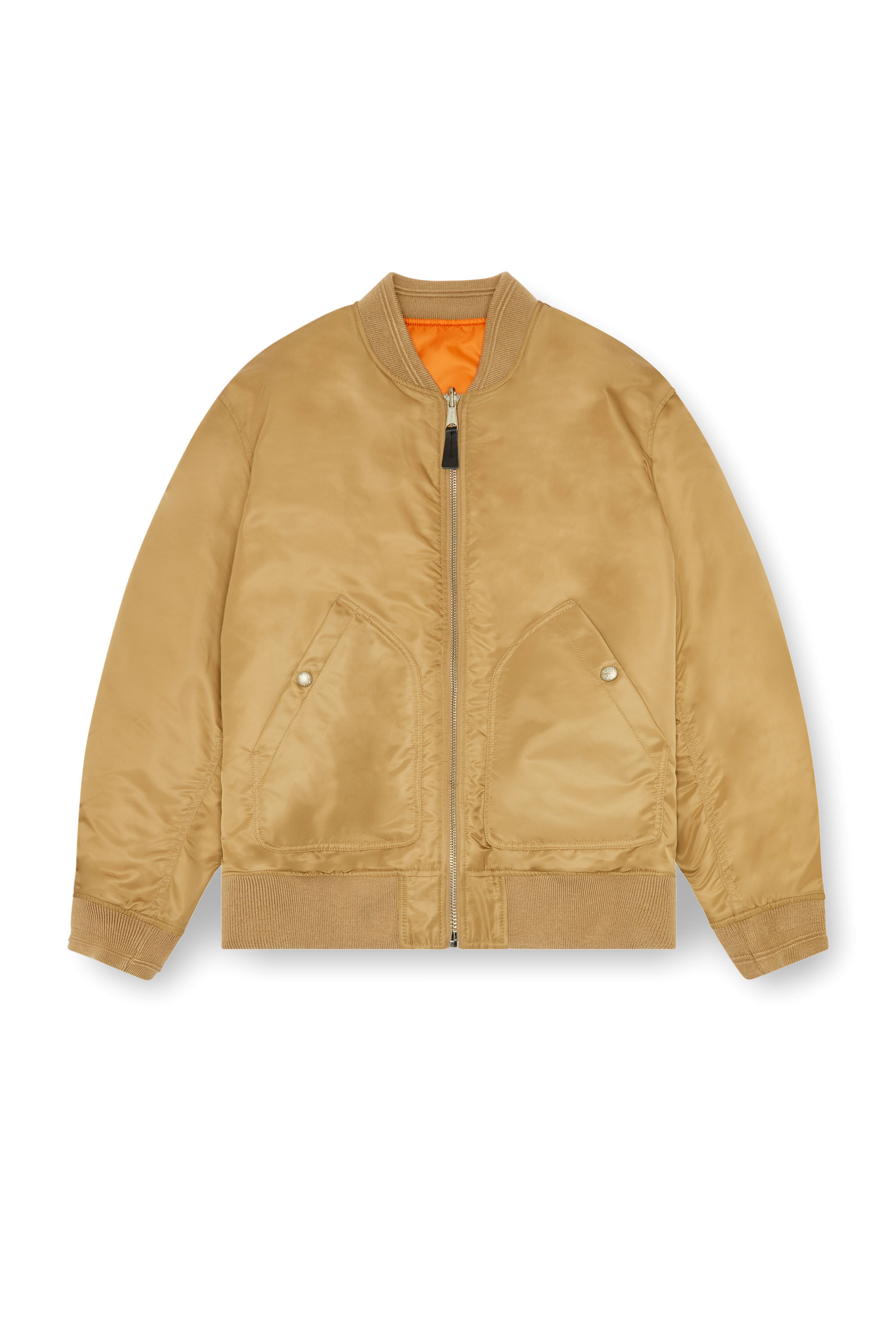 Diesel - J-HELD, Veste bomber en nylon rembourr&eacute; avec Oval D Homme in Marron - 2