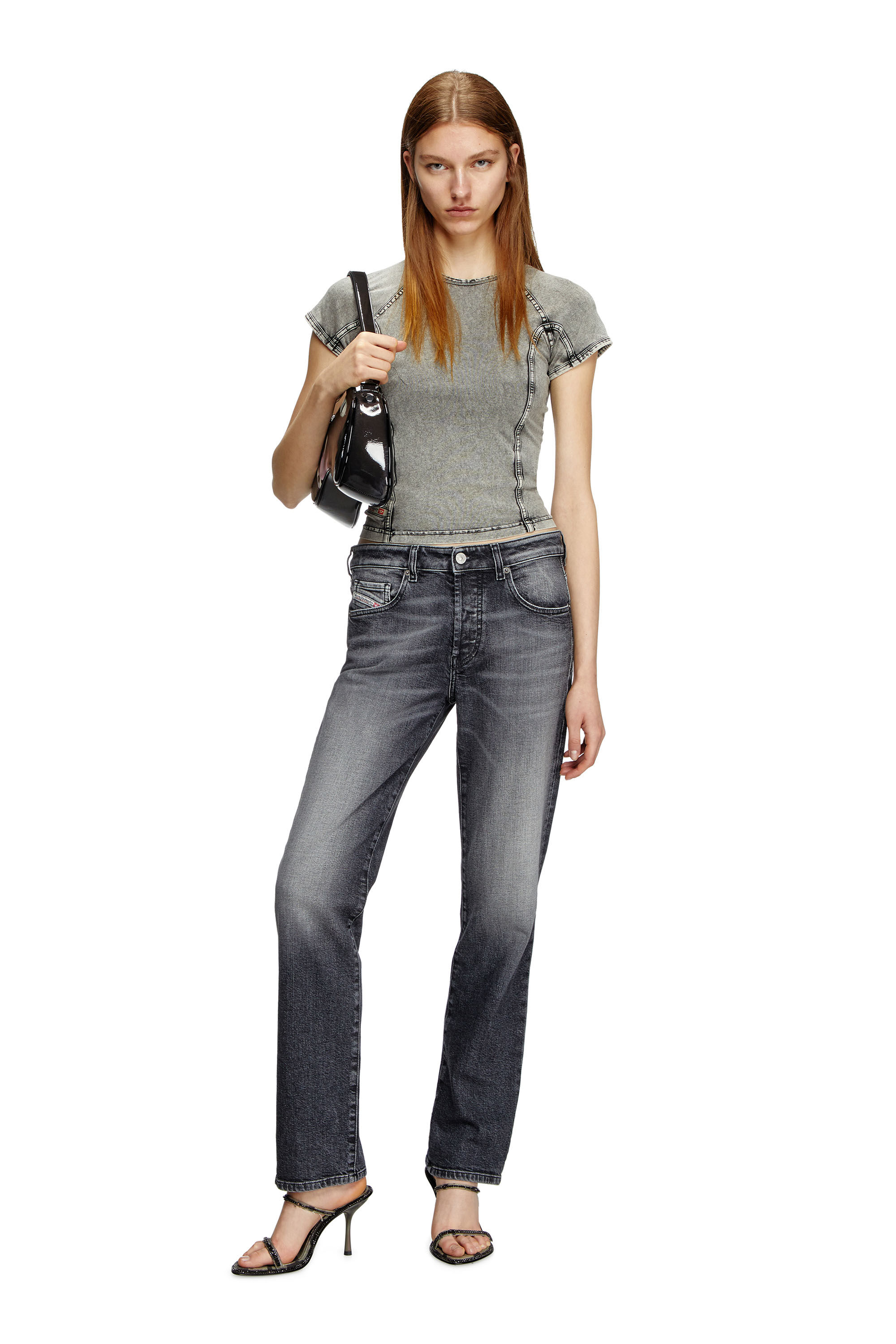 Diesel - Regular Jeans 1989 D-Mine 09L53 Femme, Noir/Gris foncé - Image 1