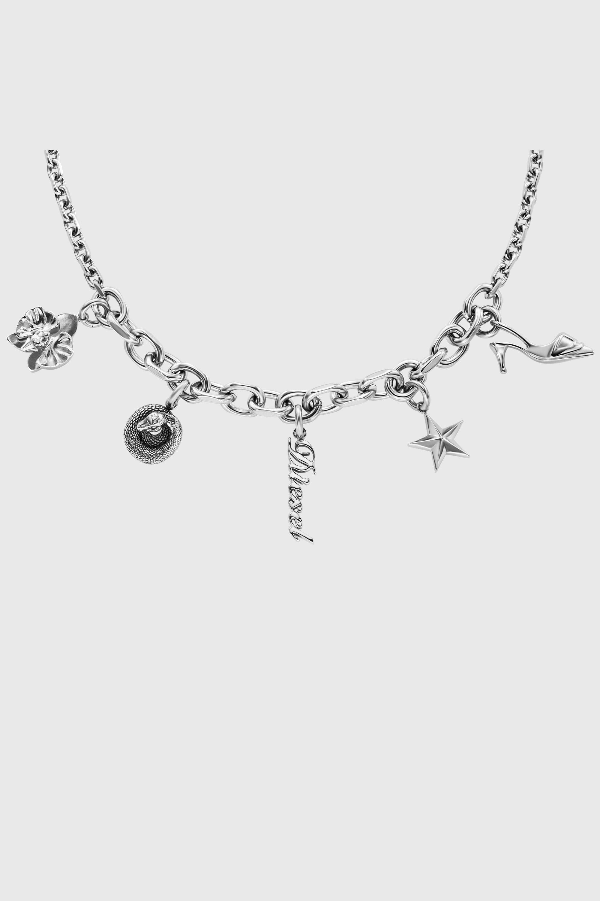 Diesel - DX1745040, Collier &agrave; breloques en acier inoxydable Mixte in Gris argent&eacute; - 2