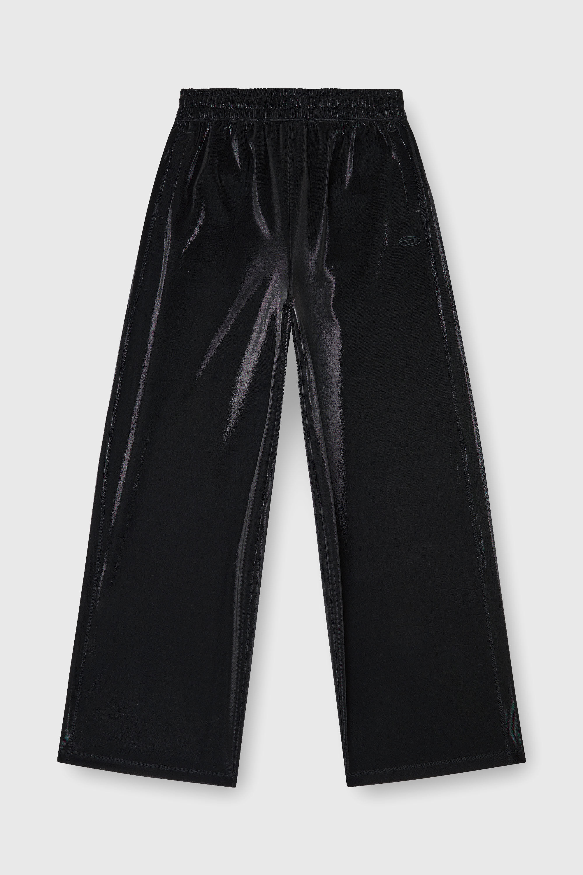 Diesel - P-ROSY, Pantalon de surv&ecirc;tement en piqu&eacute; brillant Femme in Noir - 2