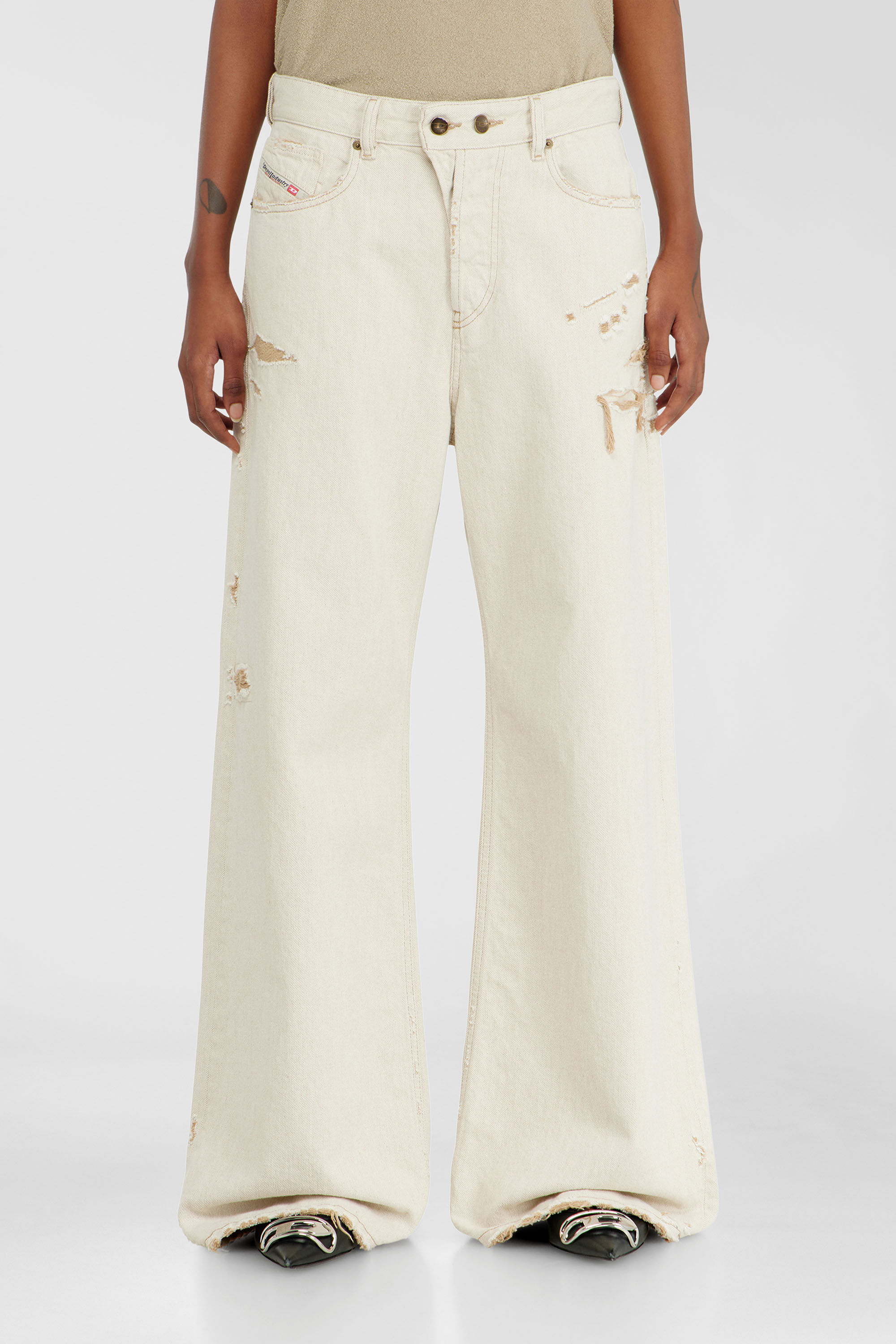 Diesel - Relaxed Jeans 1996 D-Sire 09P89 Femme, Beige - Image 4