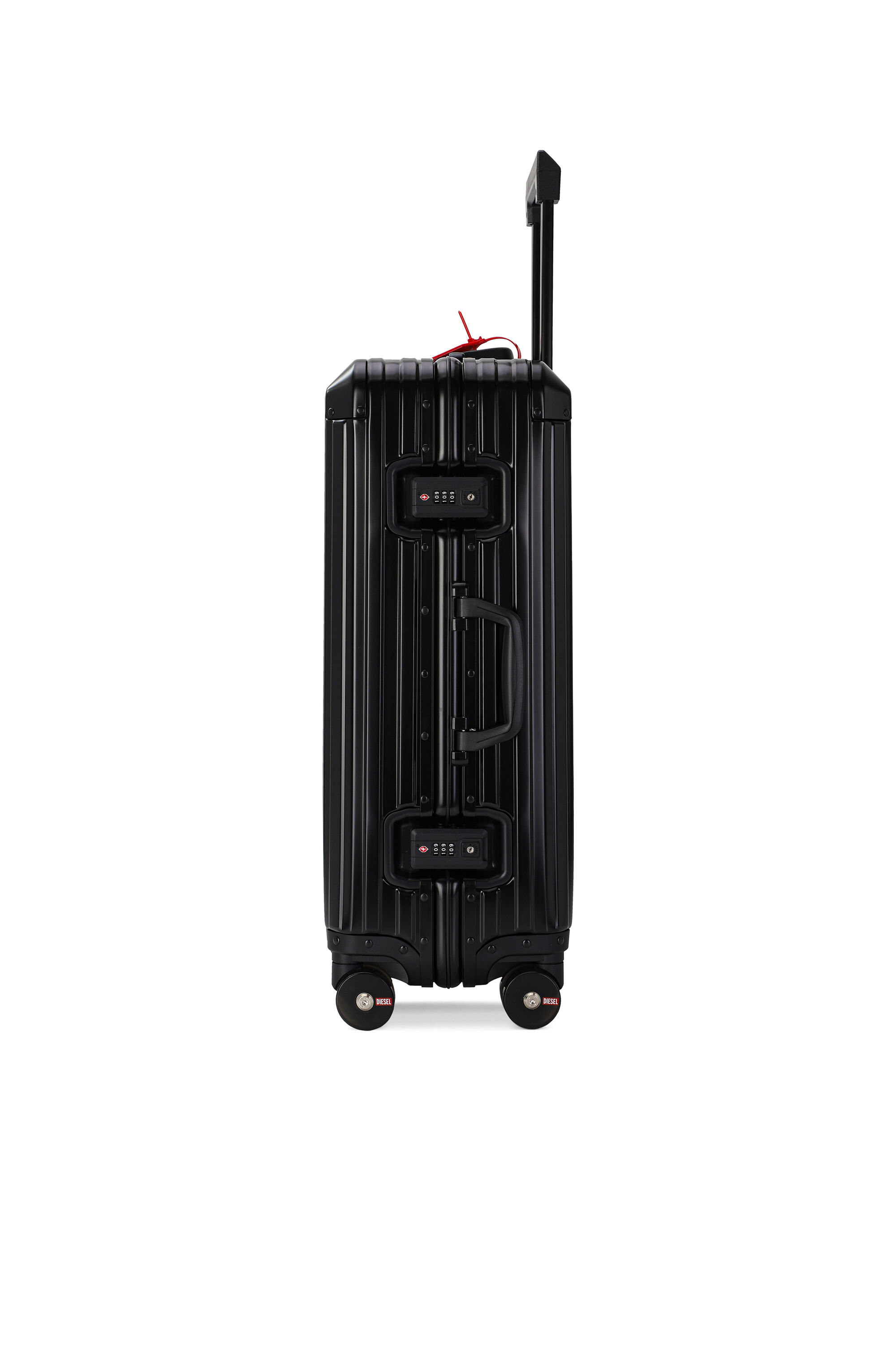 Diesel - DIESEL ALUMINUM TROLLEY- DSL002, Unisex's Aluminum suitcase size M in Black - 4