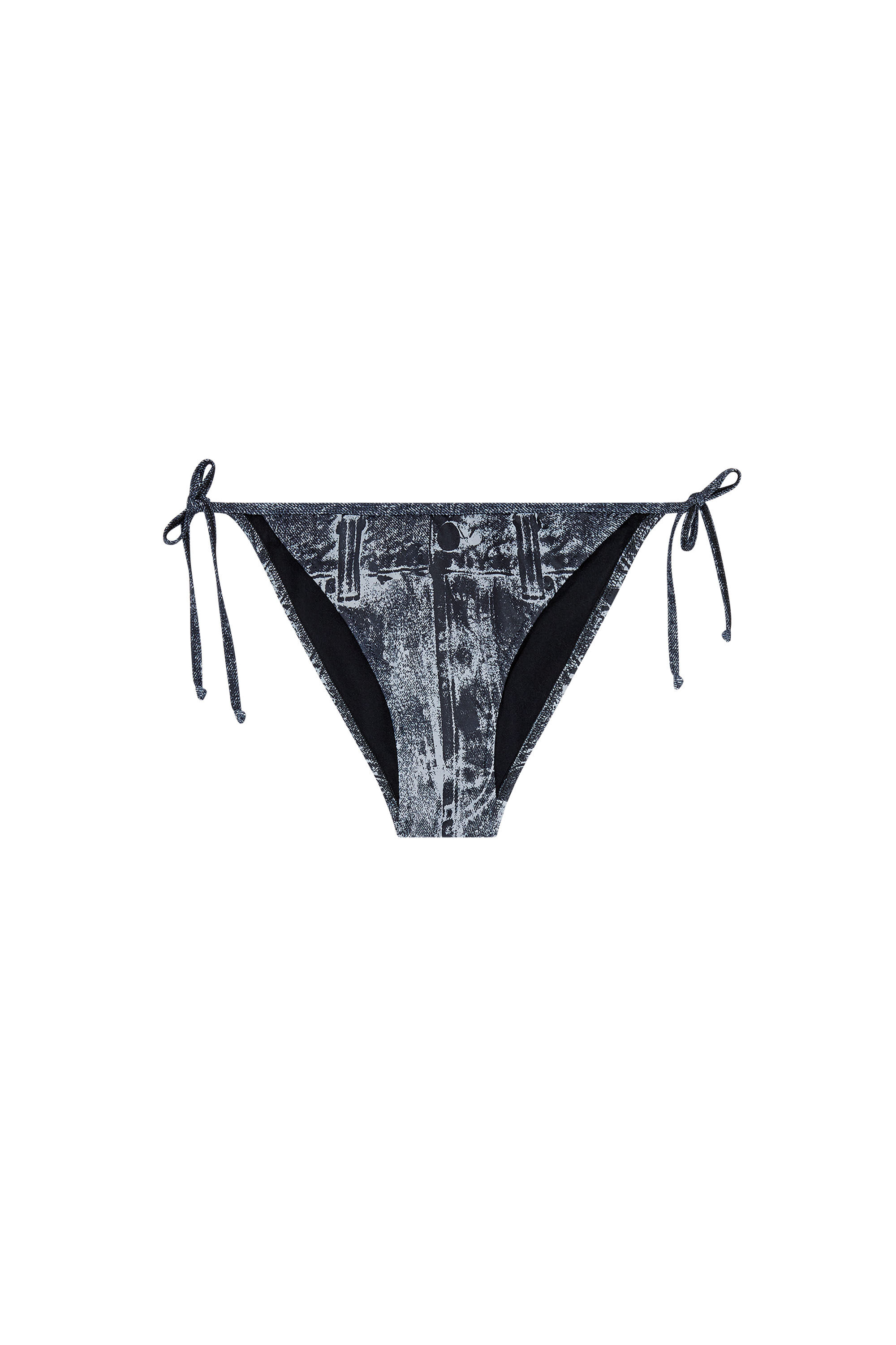 Diesel - BFPN-BRIGITTES, Culotte de bain avec imprimé denim Femme in Noir - 4