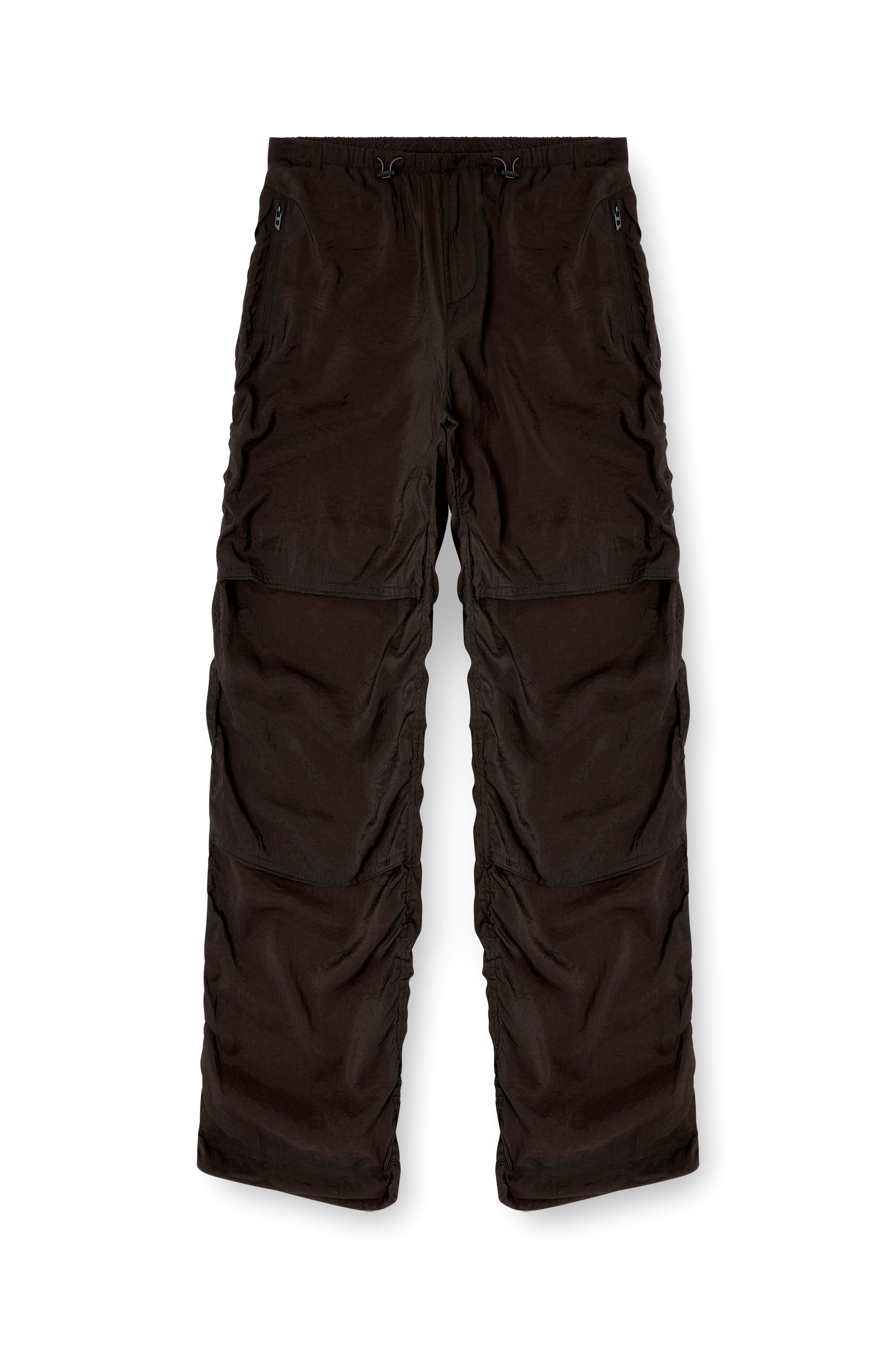 Diesel - P-DAILY, Pantalon utilitaire en tissu léger et froissé Homme in Noir - 2