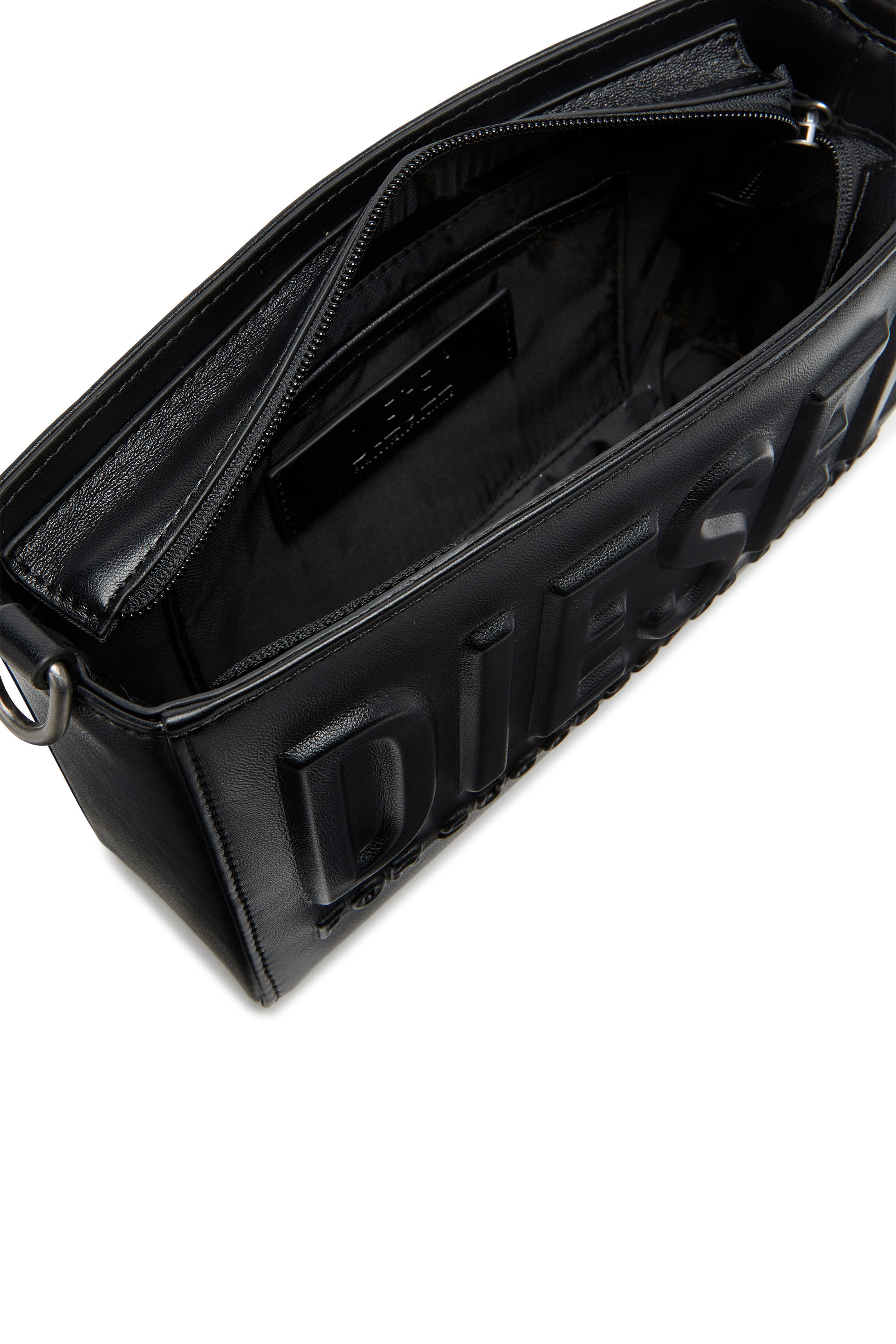 Diesel - DSL 3D CAMERA BAG, Man's Dsl 3D-PU camera bag with embossed logo in Black - 2