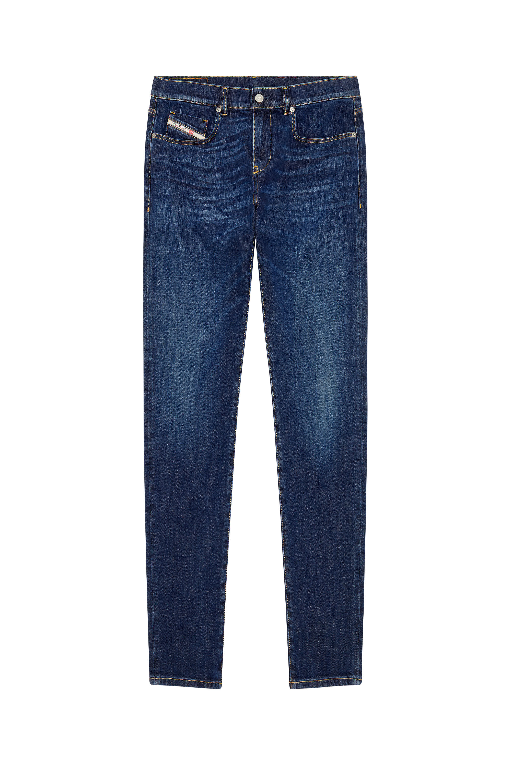 Diesel - Slim Jeans 2019 D-Strukt 09B90, Bleu Foncé - Image 2