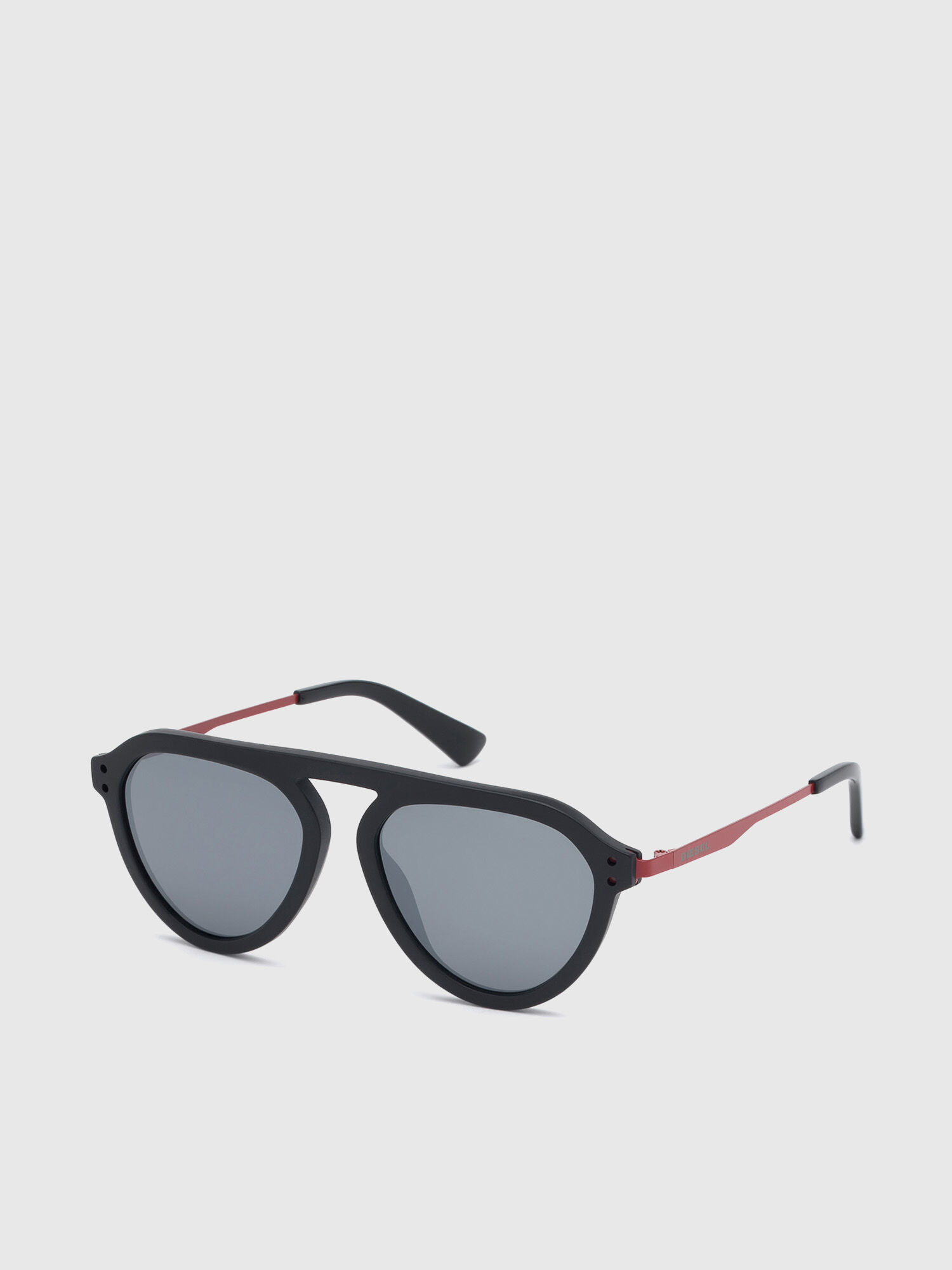 Diesel - DL0277, Lunettes de soleil aviateur en acétate Homme in Noir - 2