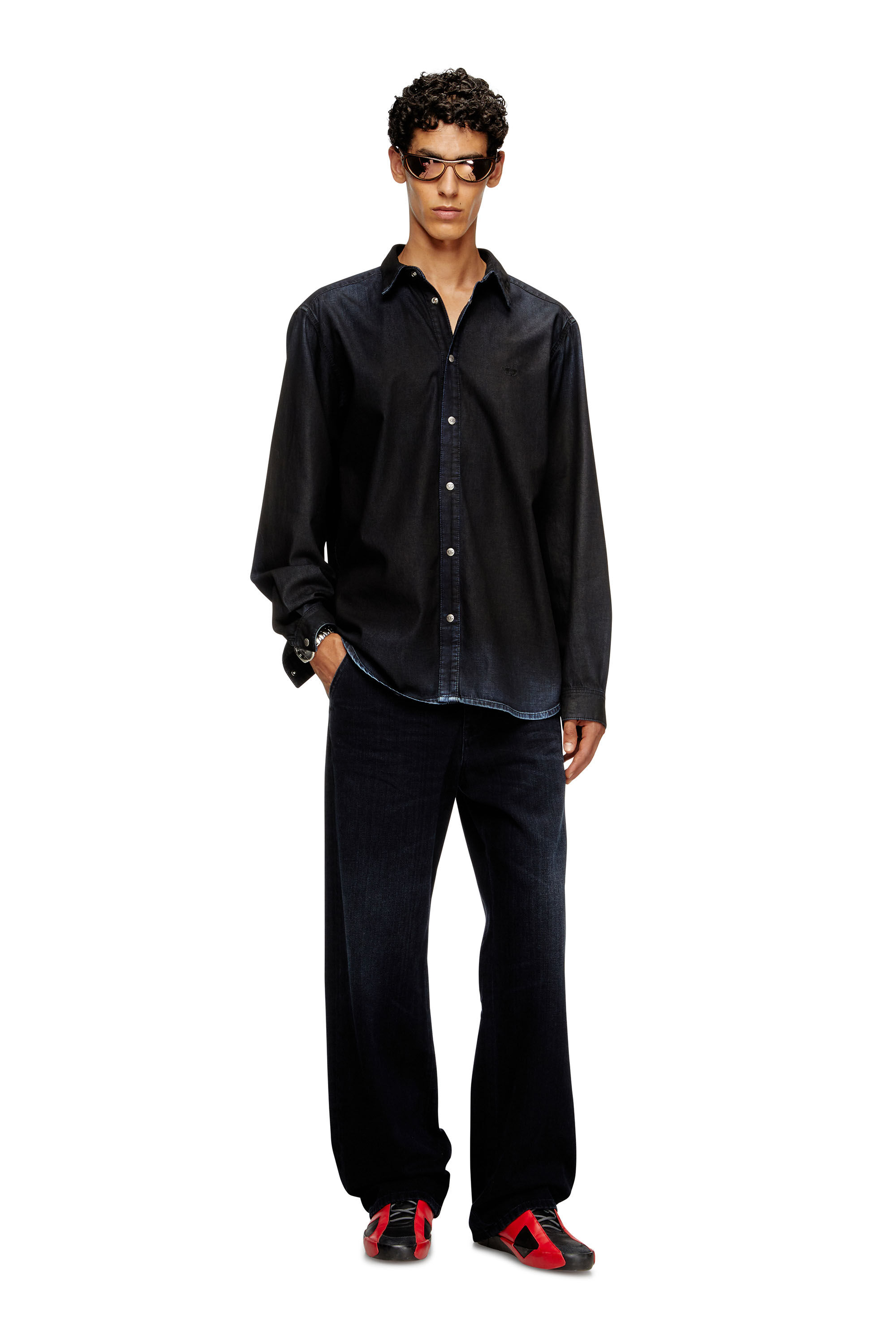 Diesel - D-SIMPLY, Chemise en denim à manches longues Homme in Bleu - 1