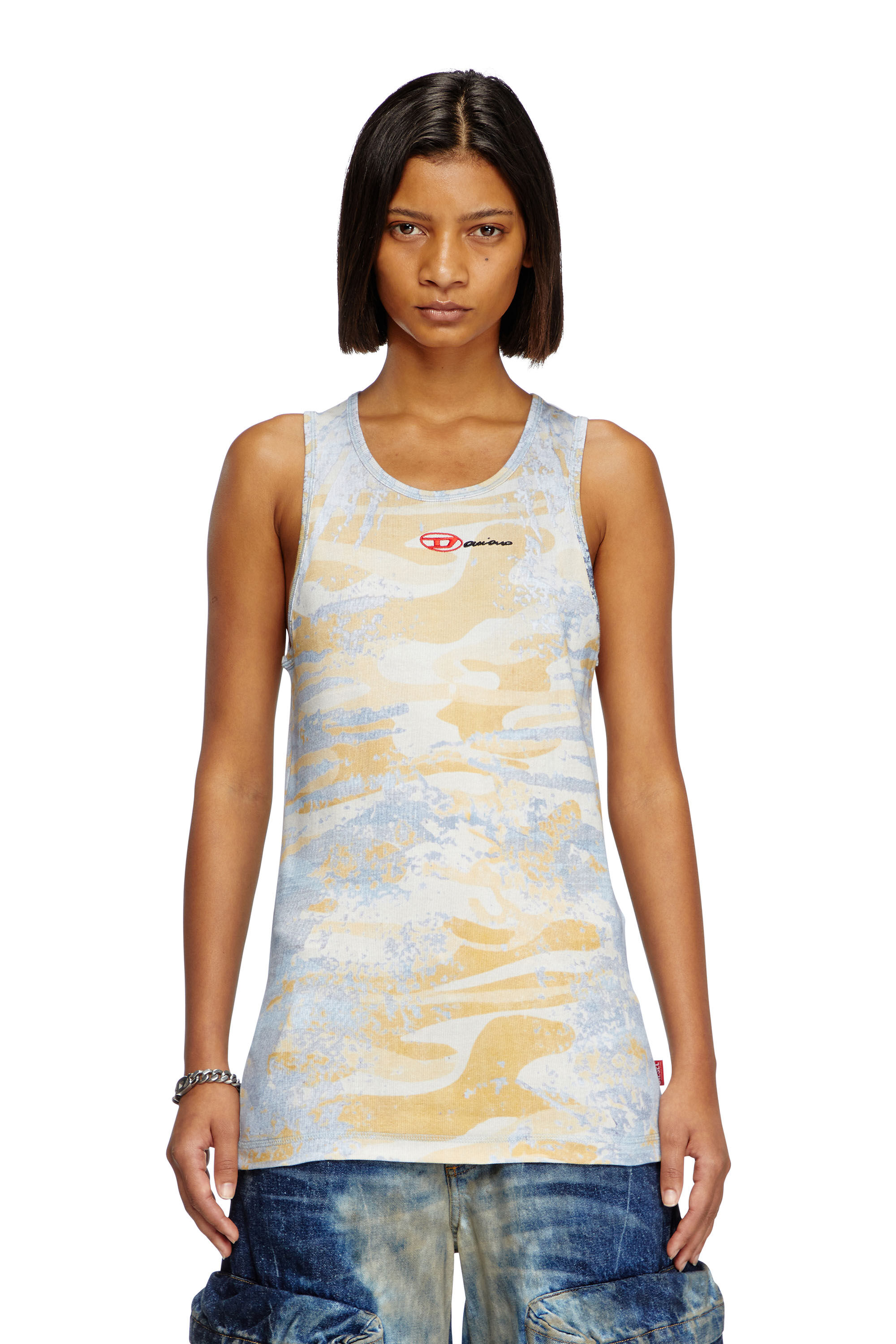 Diesel - T-LIFTY-DD, Débardeur camouflage en coton stretch Mixte in Polychrome - 5