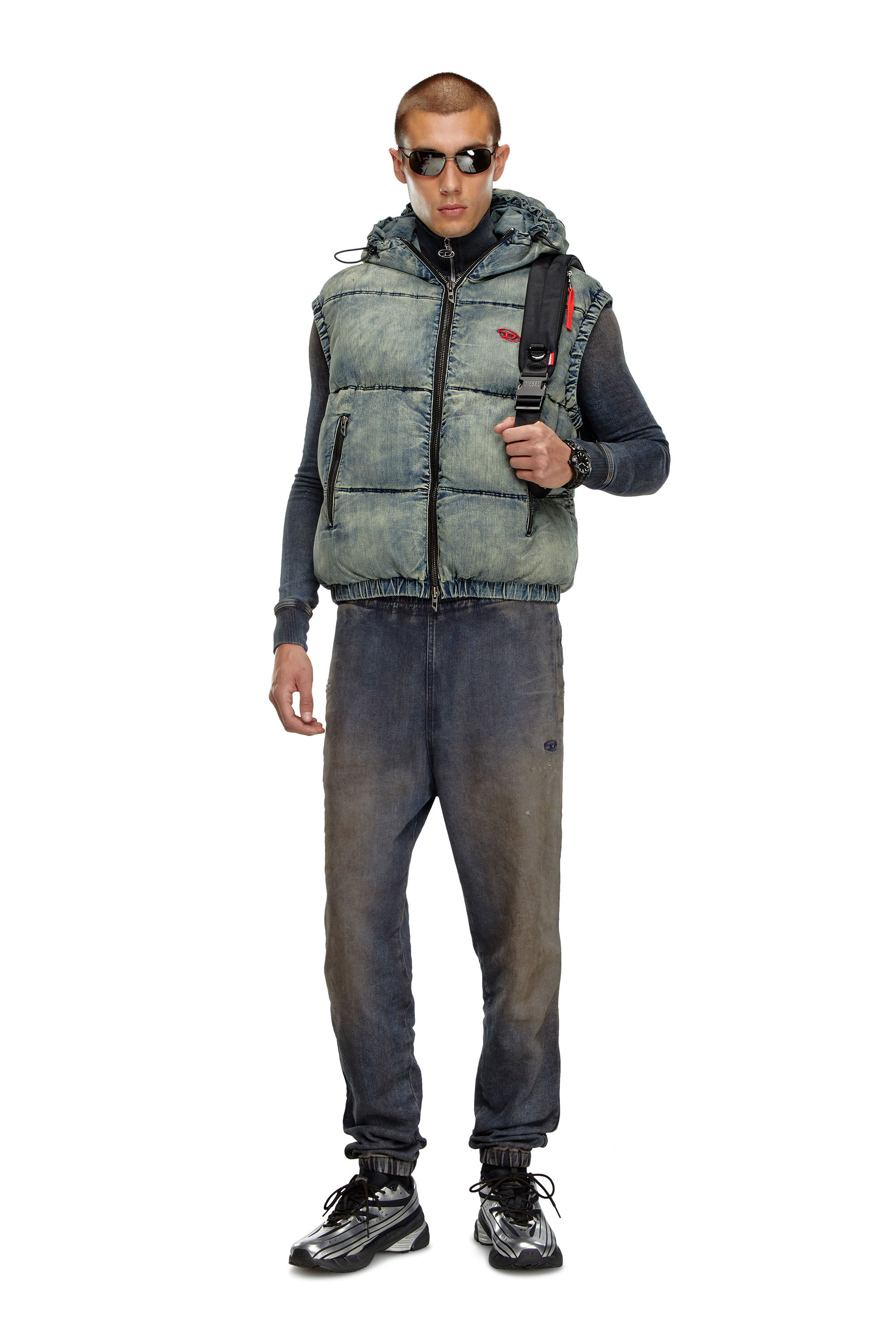 Veste en jean sans manche homme diesel hot sale