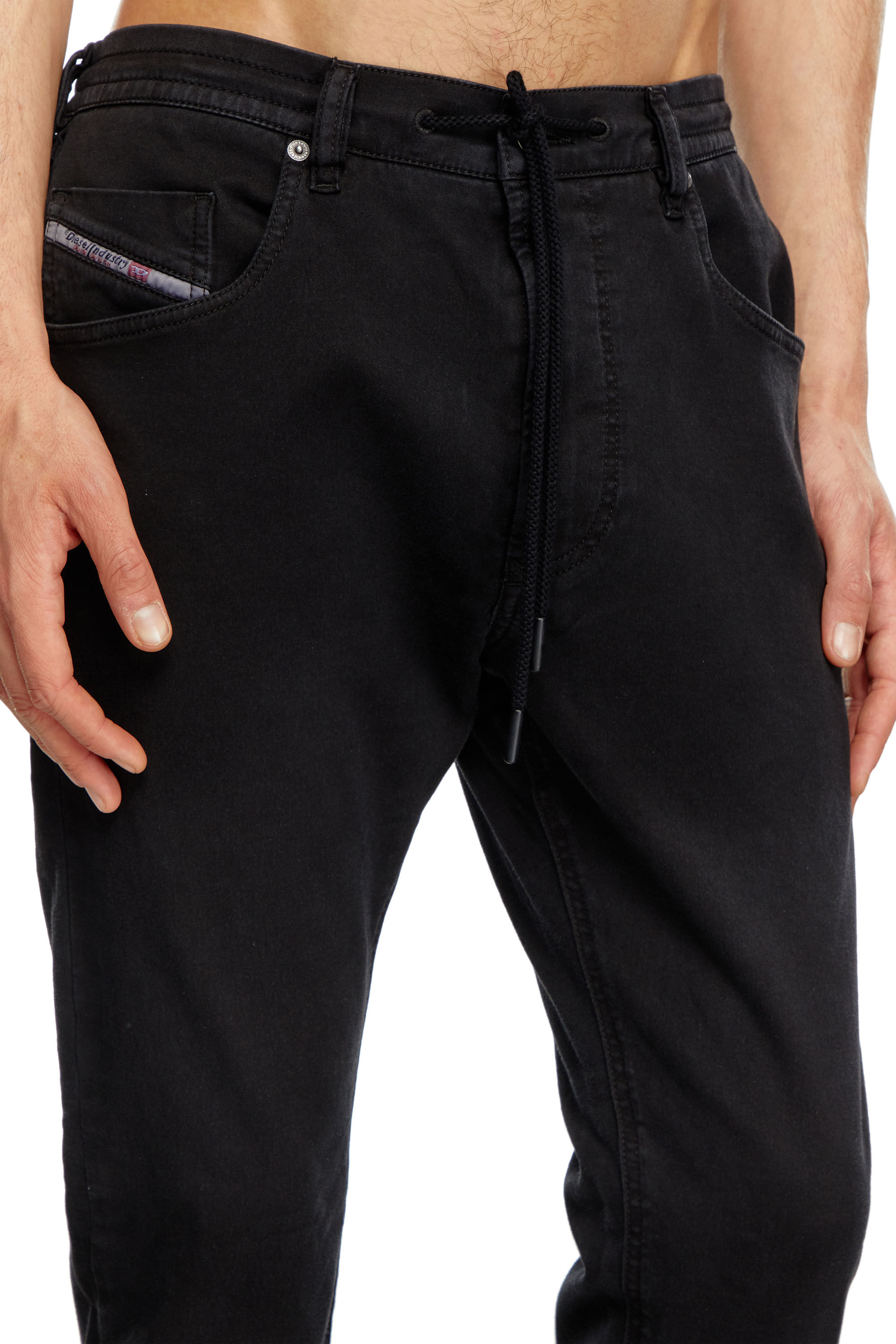 Jeans Regular Homme Noir Gris fonce Diesel 2030 D Krooley Joggjeans