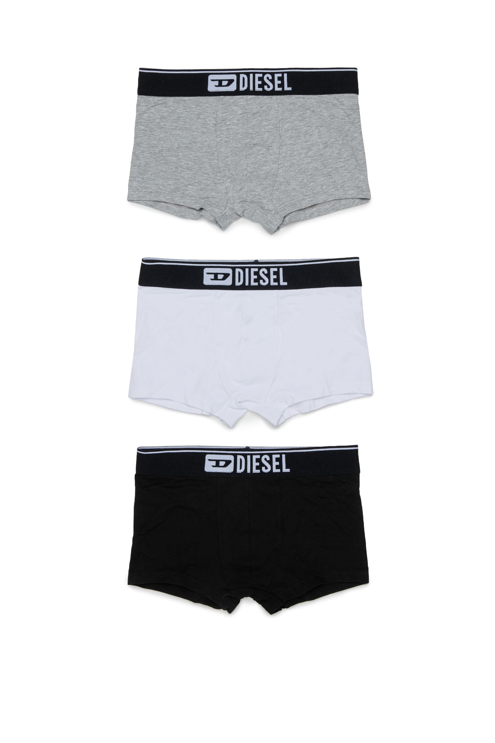 Diesel - UM-UGINTRIPACK-DD, Man's 3-pack boxer briefs in stretch cotton in Black/Grey - 1