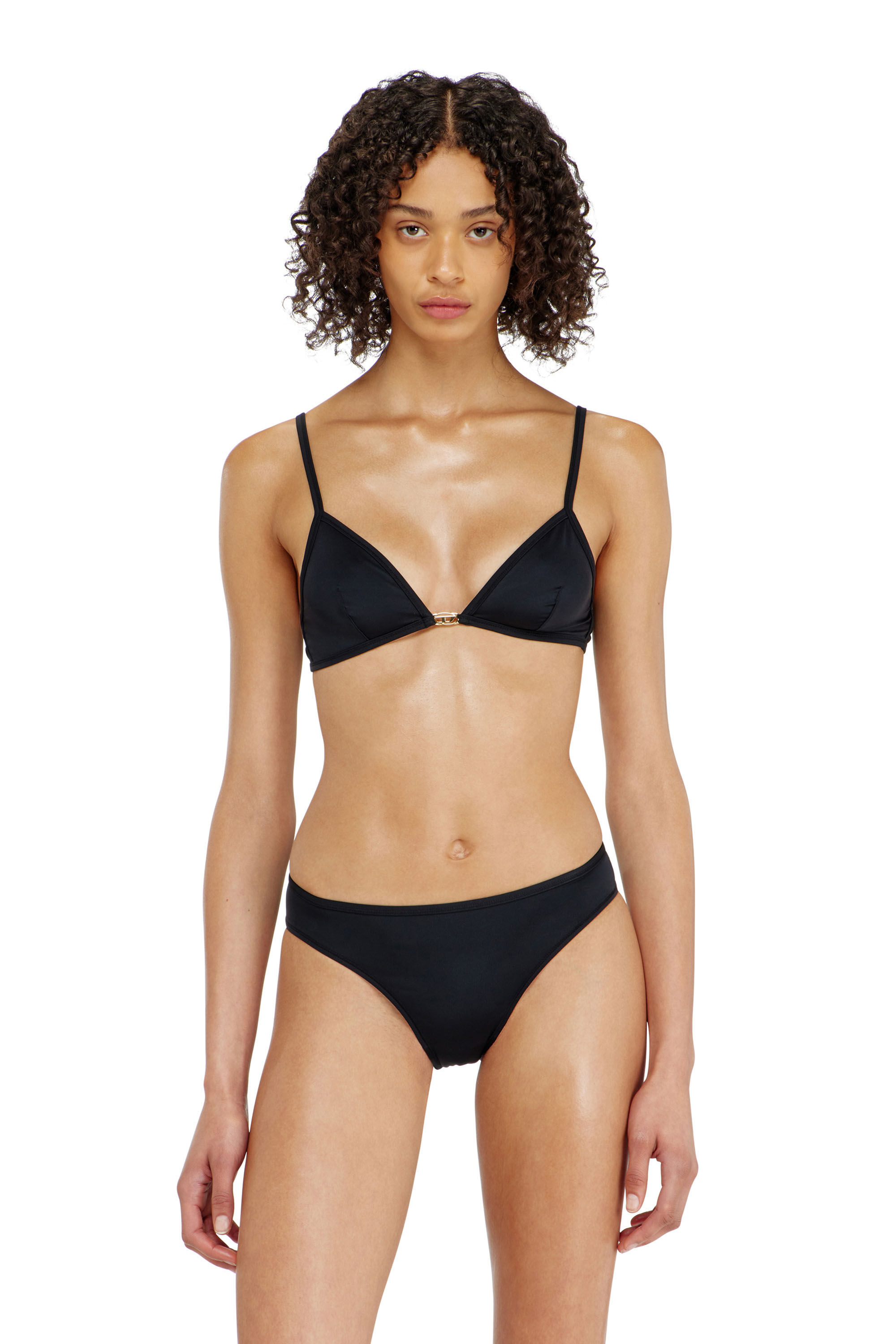 Diesel - LUNA-UTLT, Soutien-gorge triangle en nylon avec d&eacute;tail Oval D Femme in ToBeDefined - 3