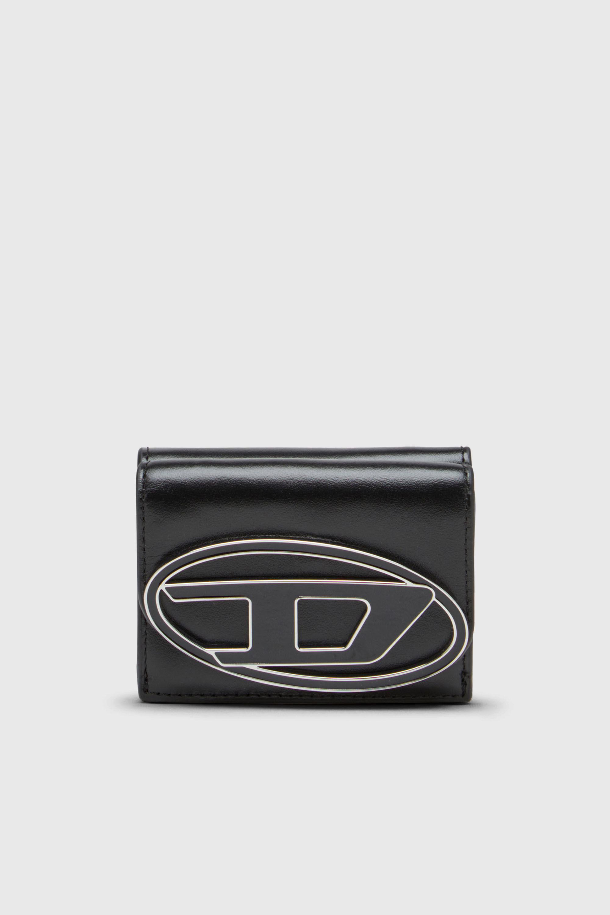 Diesel - 1DR TRI FOLD COIN XS II, Portefeuille en cuir &agrave; trois volets Femme in Noir - 1