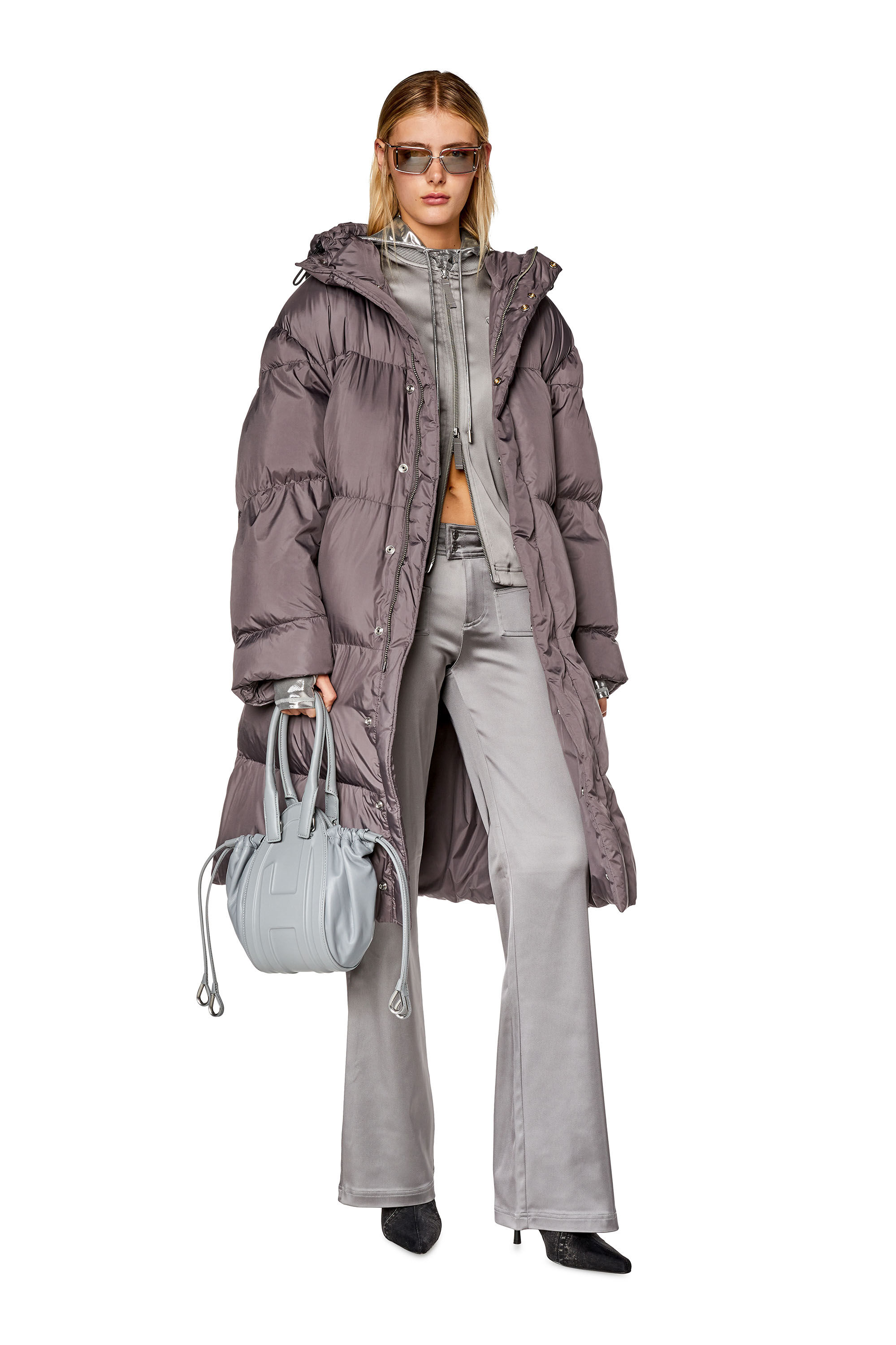Veste doudoune avec maxi logo oval D Femme W TAKRY Diesel