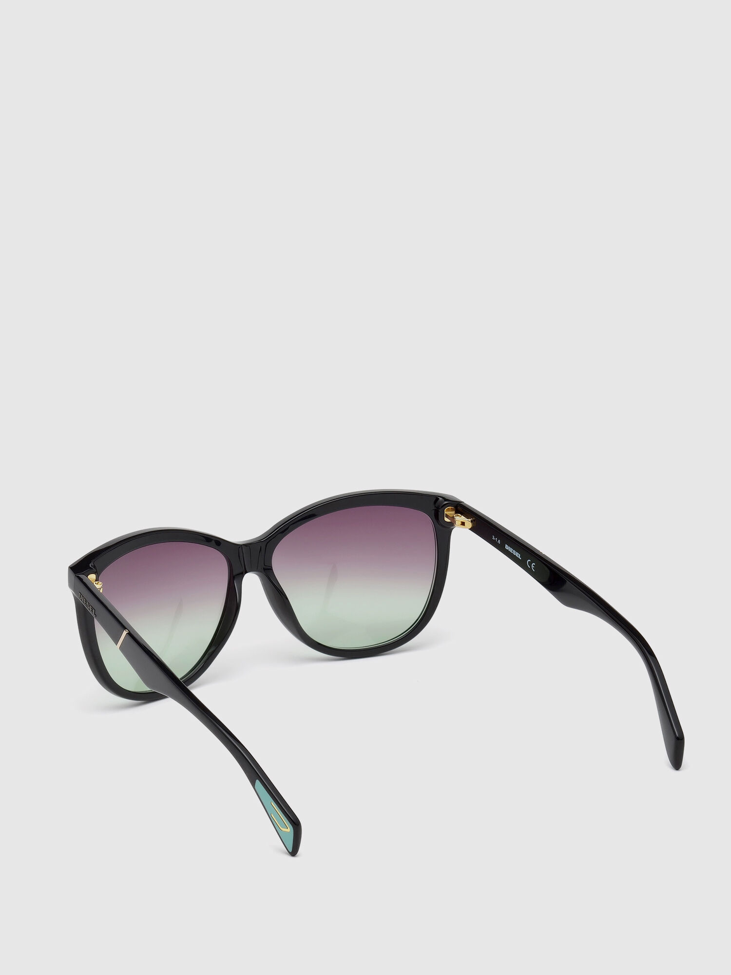 Diesel - DL0221, Lunettes en acétate au fini brillant Femme in Noir - 2