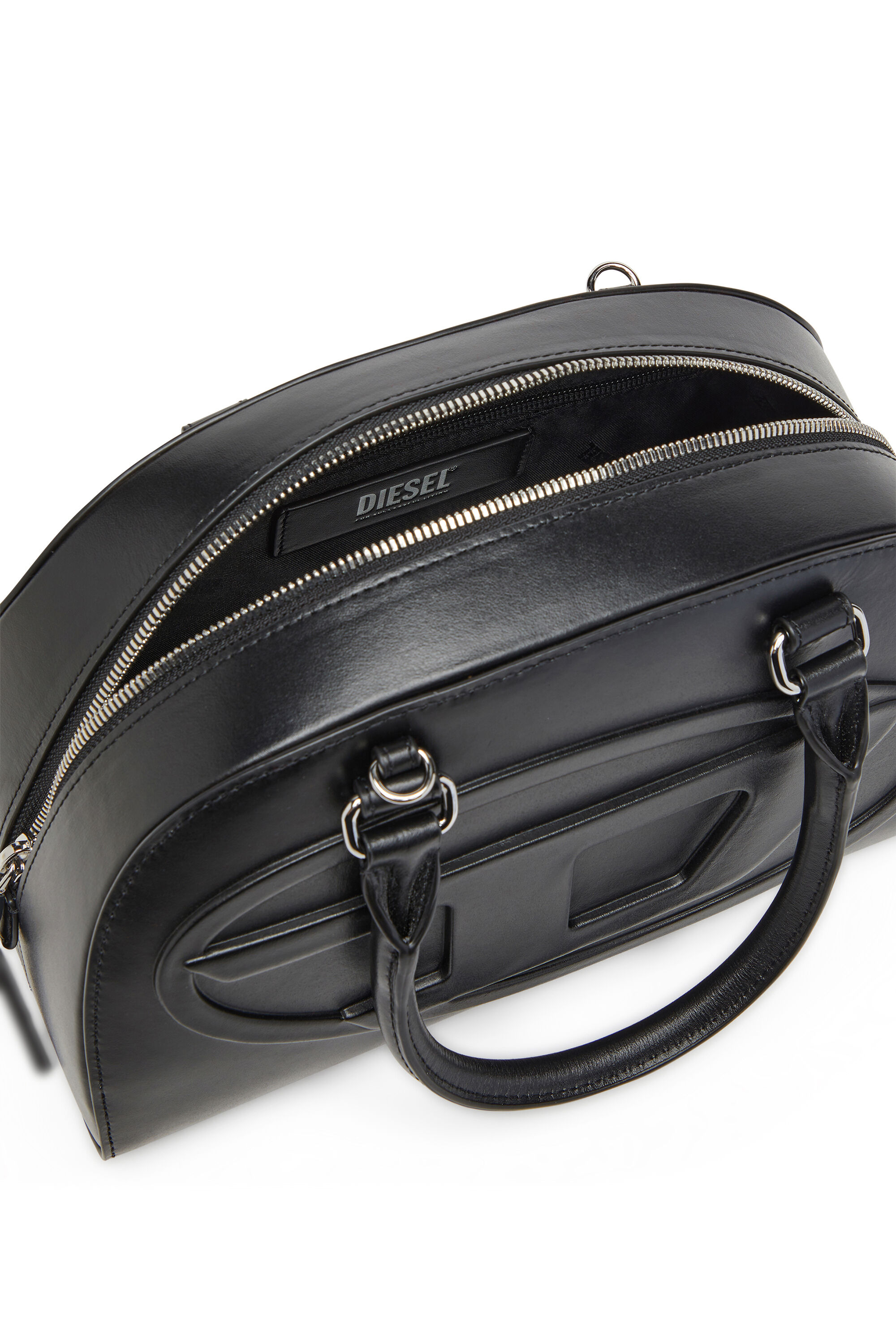 Diesel - 1DR DOME TOP HANDLE, Sac bowling en cuir Femme in Noir - 5