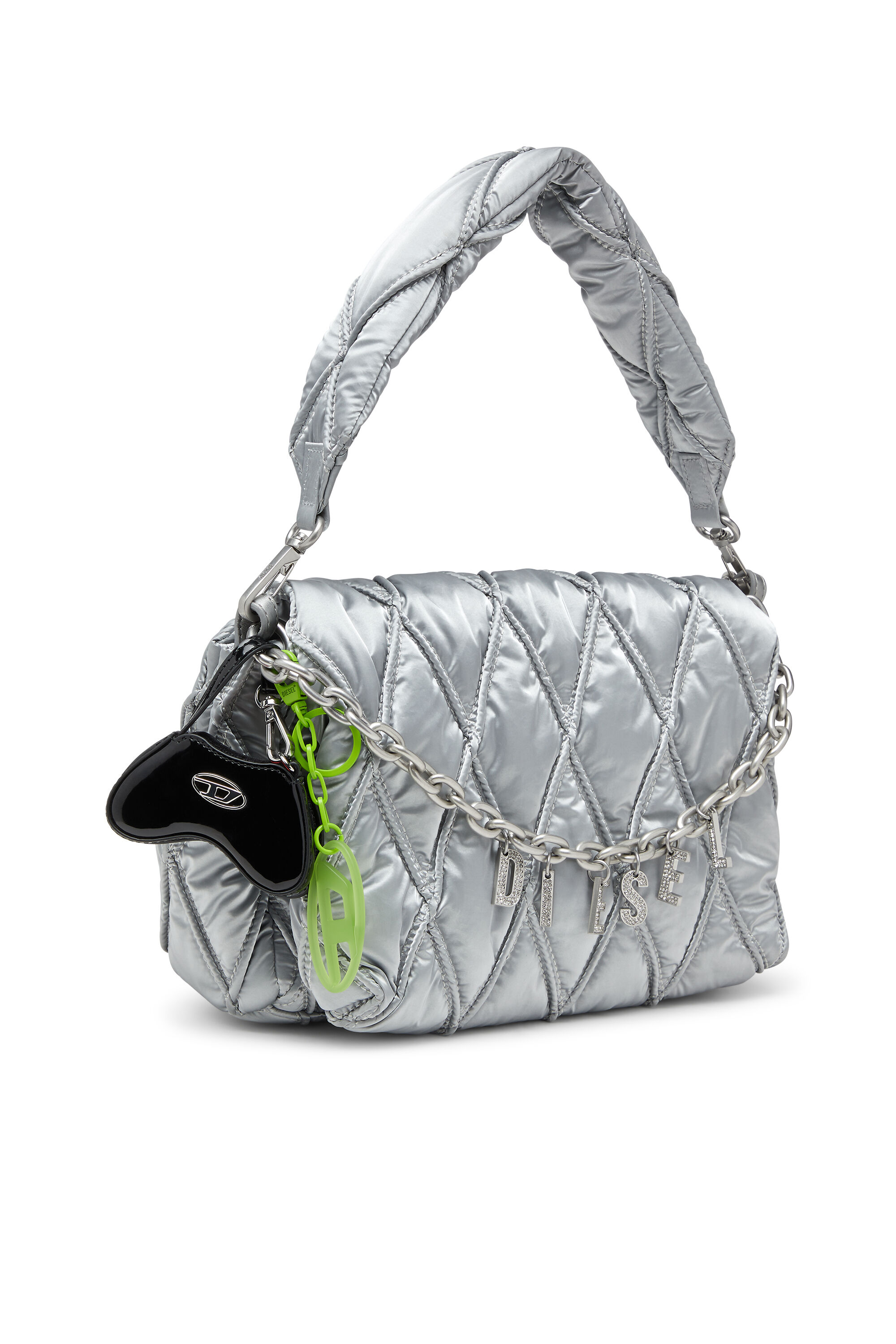 Diesel - OVAL D CHARM, Porte-cl&eacute;s/sautoir D ovale en m&eacute;tal et r&eacute;sine Mixte in Vert - 4