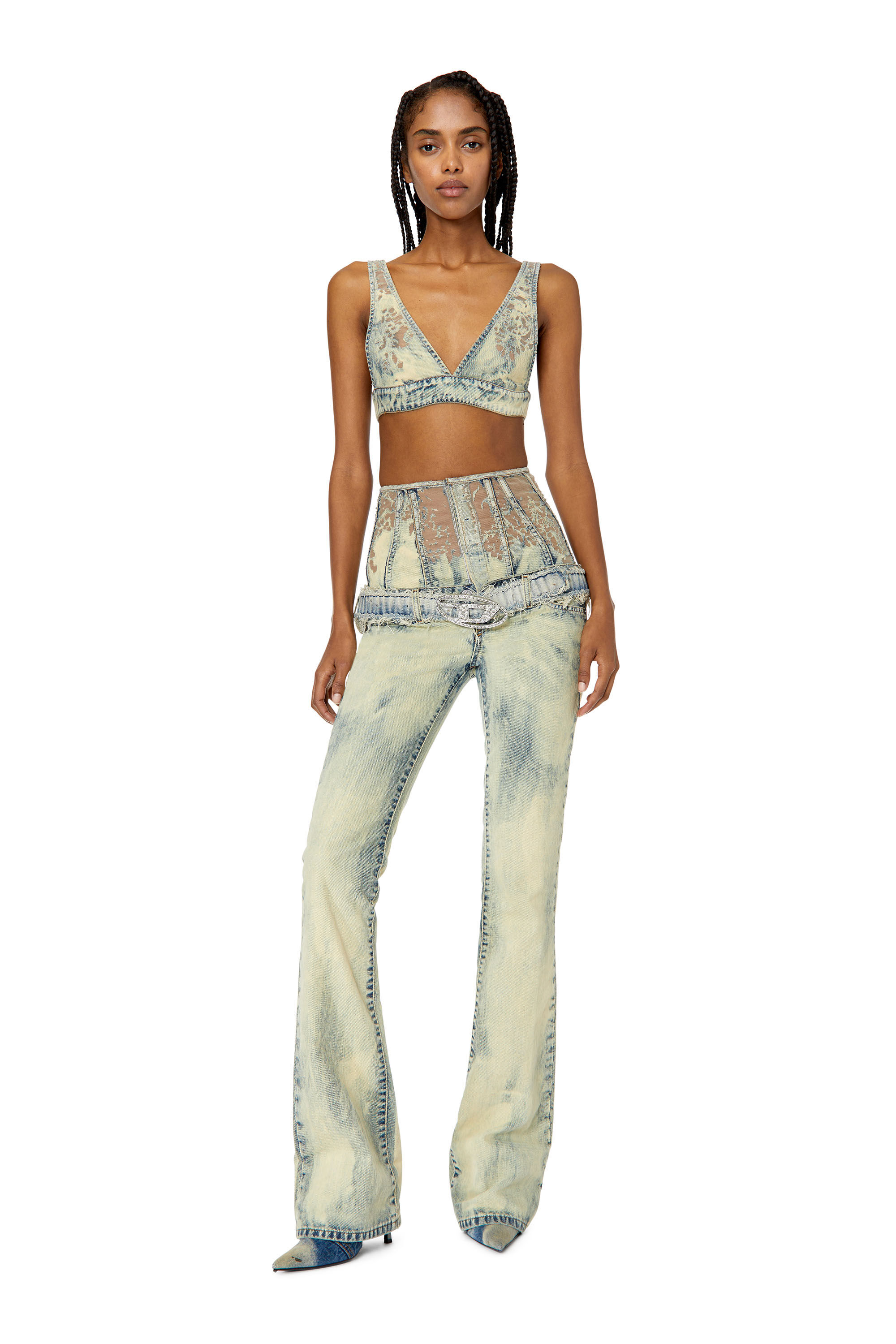 Diesel - Bootcut and Flare Jeans 1969 D-Ebbey 068GP, Bleu Clair - Image 1