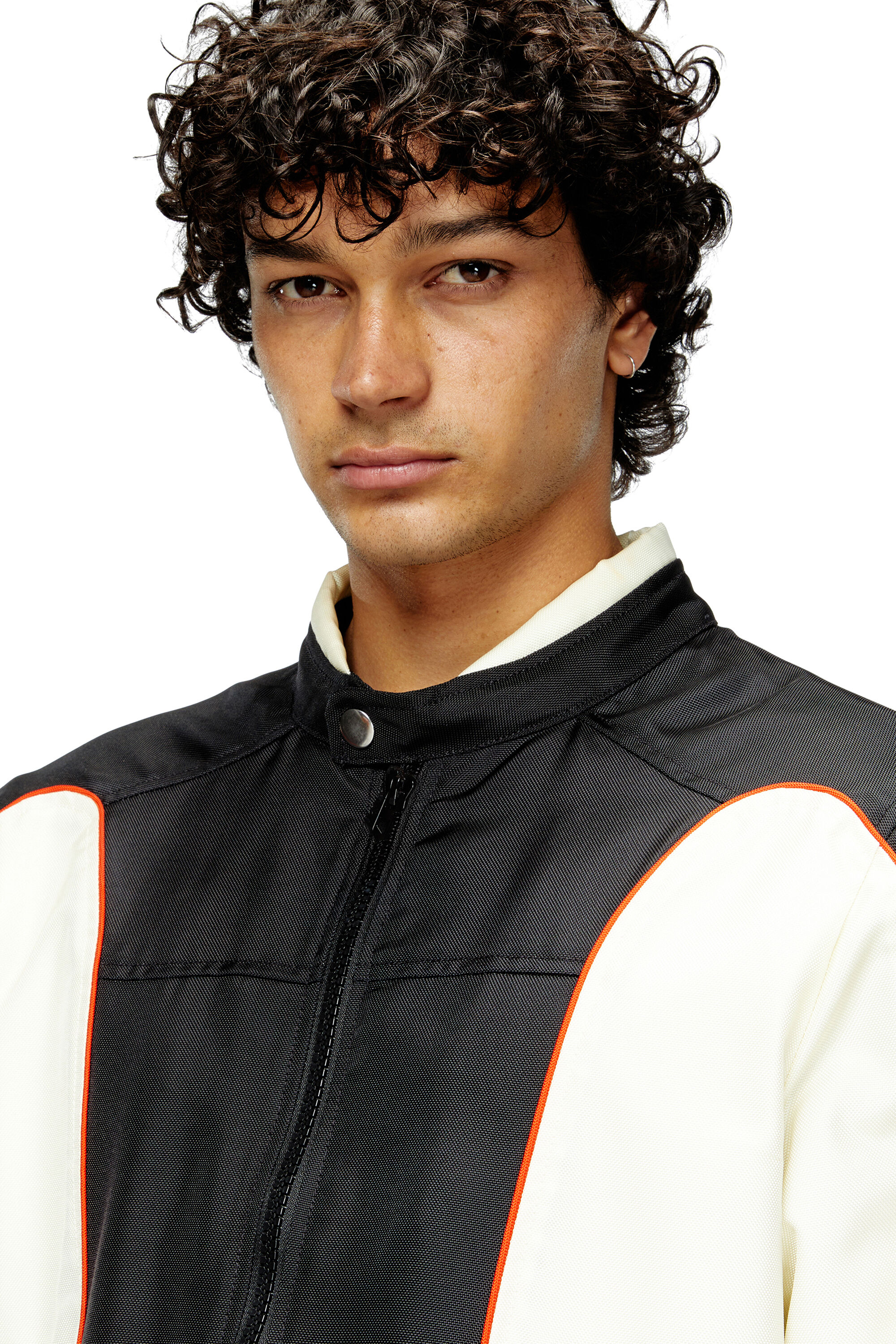 Veste biker color-block avec passepoil Homme | Polychrome | Diesel