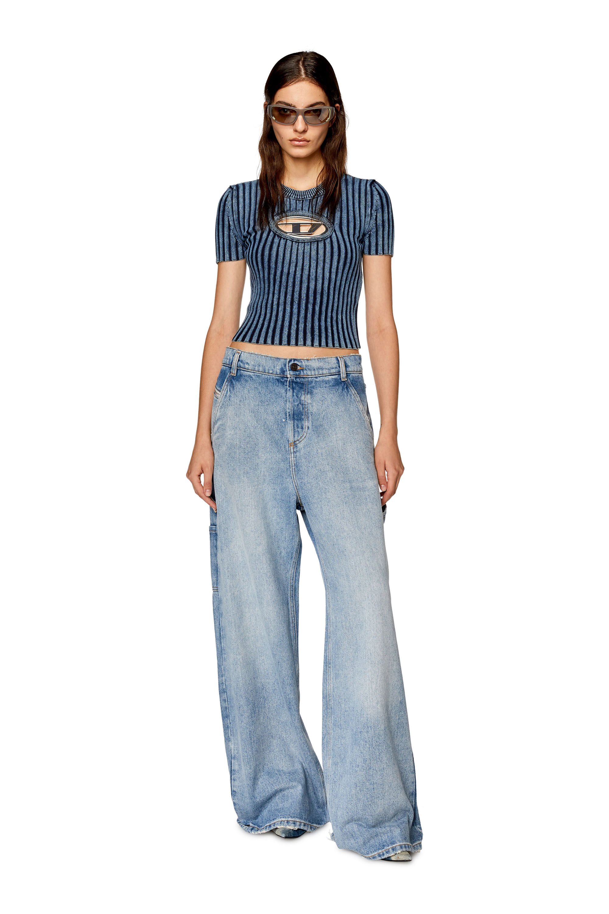Top avec plaque D Femme Bleu Diesel