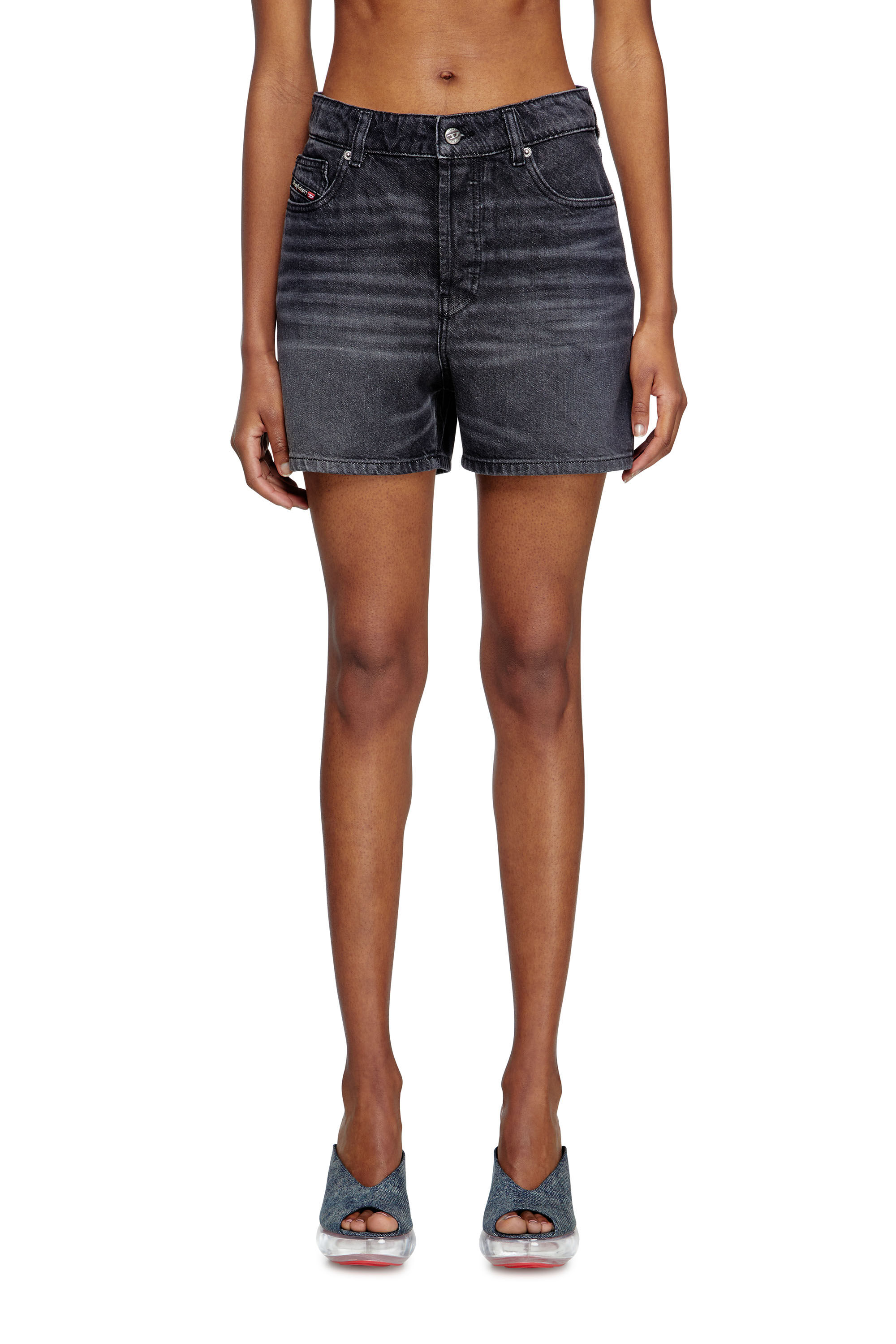 Diesel - DE-JIRO, Short en denim Femme in Noir - 3