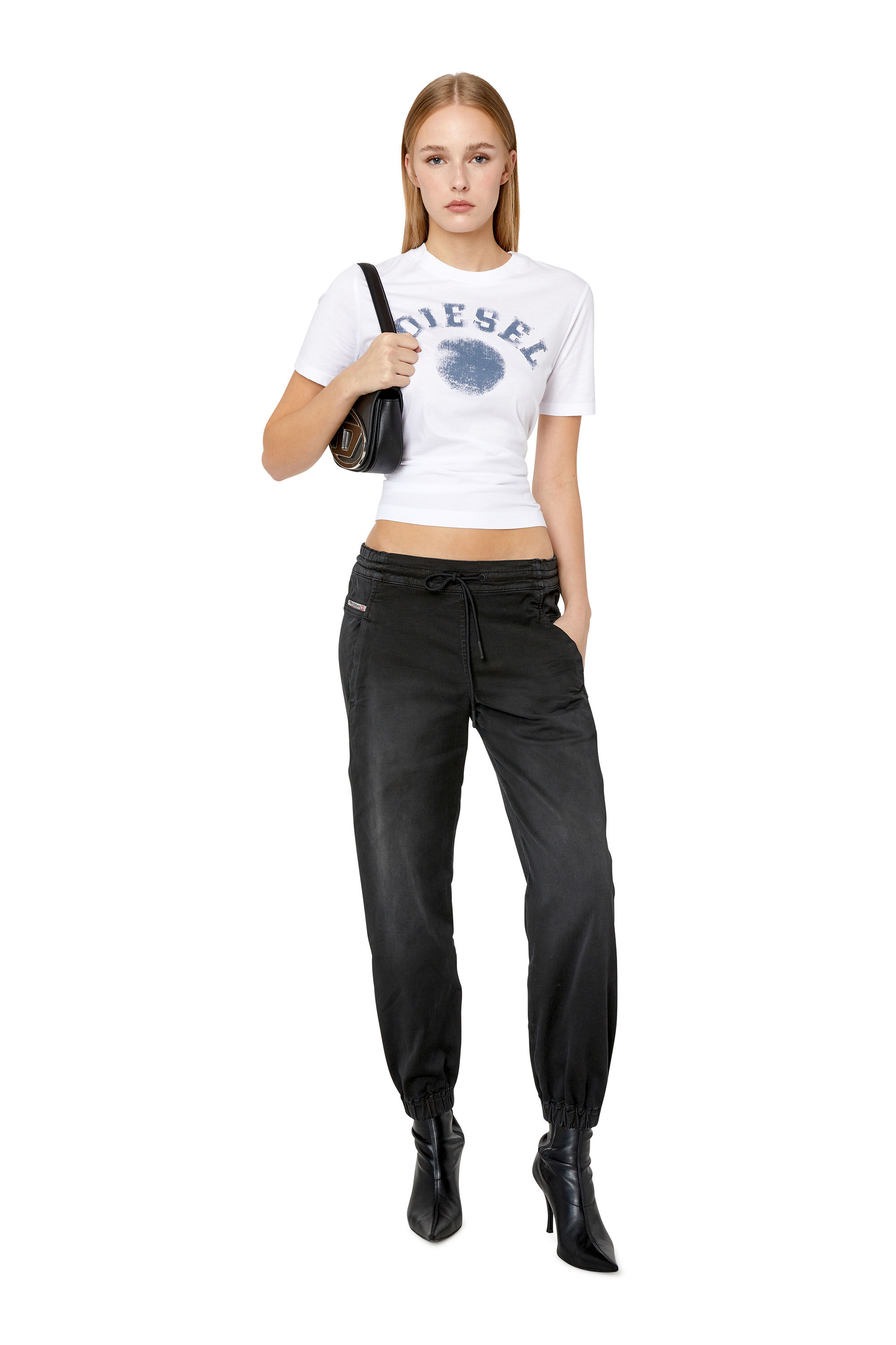 Diesel - Krailey JoggJeans® 0670M Boyfriend, Noir/Gris foncé - Image 1