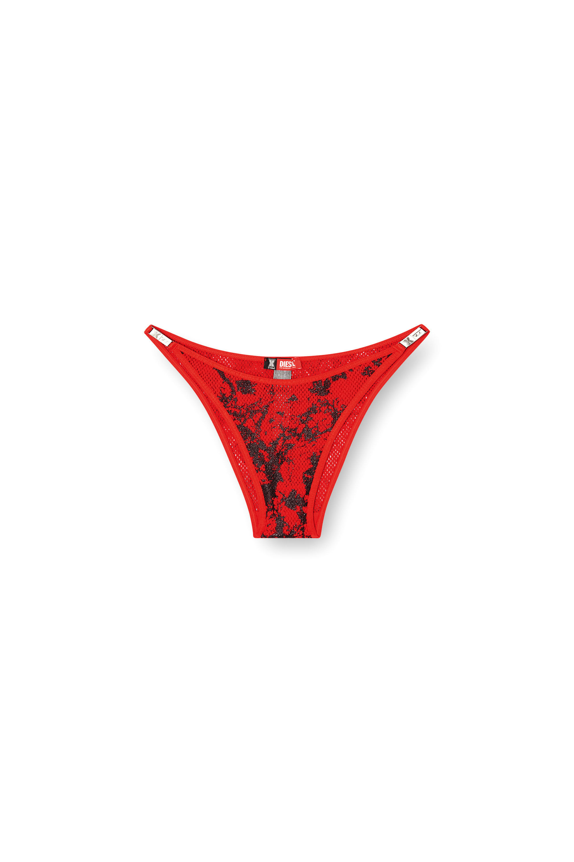 Diesel - FISHNET-STRING, Lingerie en résille métallisée Femme in Polychrome - 2