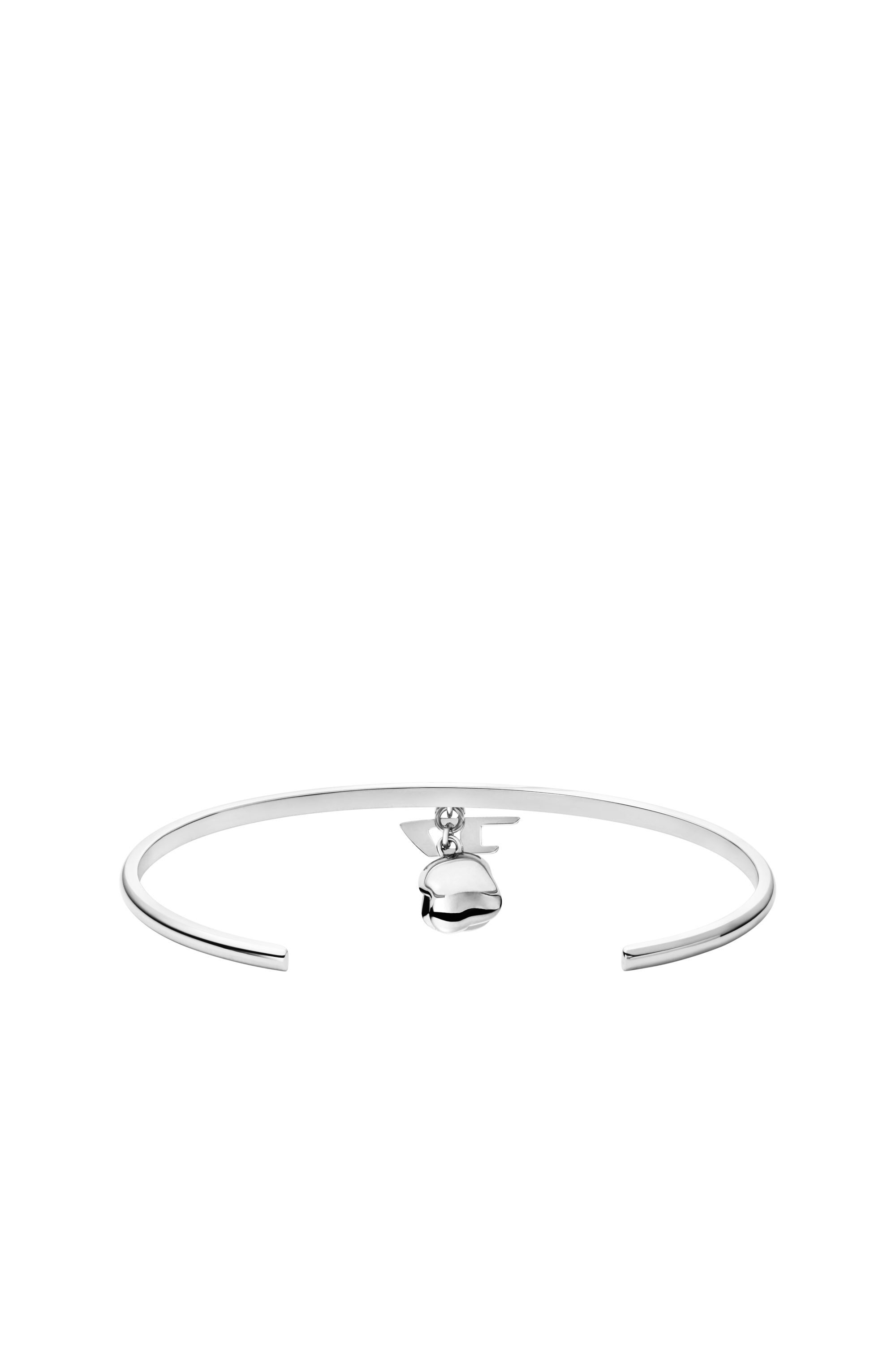 Diesel - DX1620040 JEWELLERY, Bracelet jonc avec breloques en acier inoxydable Mixte in Gris argenté - 2
