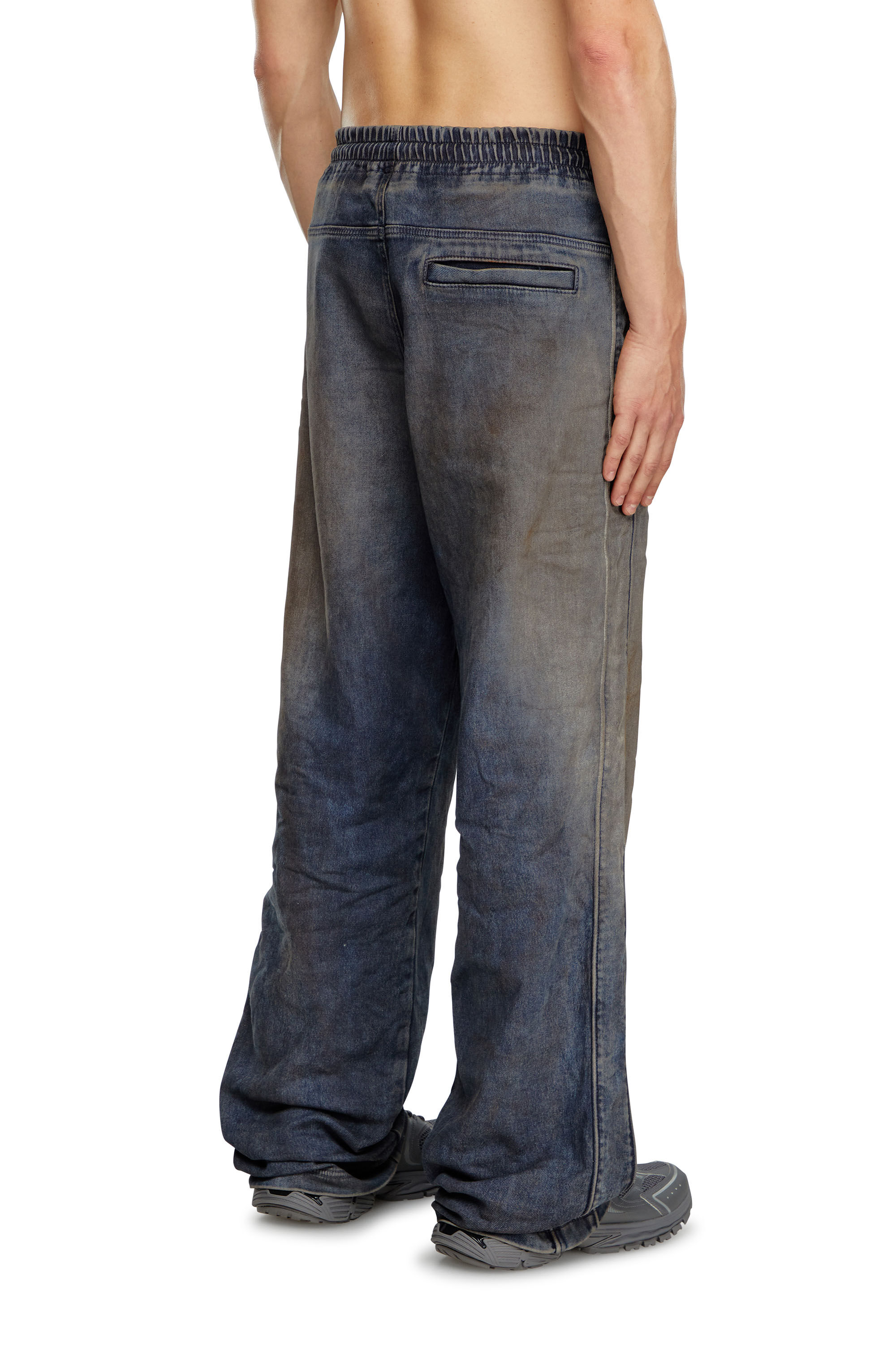 Diesel - Homme Straight D-Martians Track Denim 068LV, Bleu Foncé - Image 4