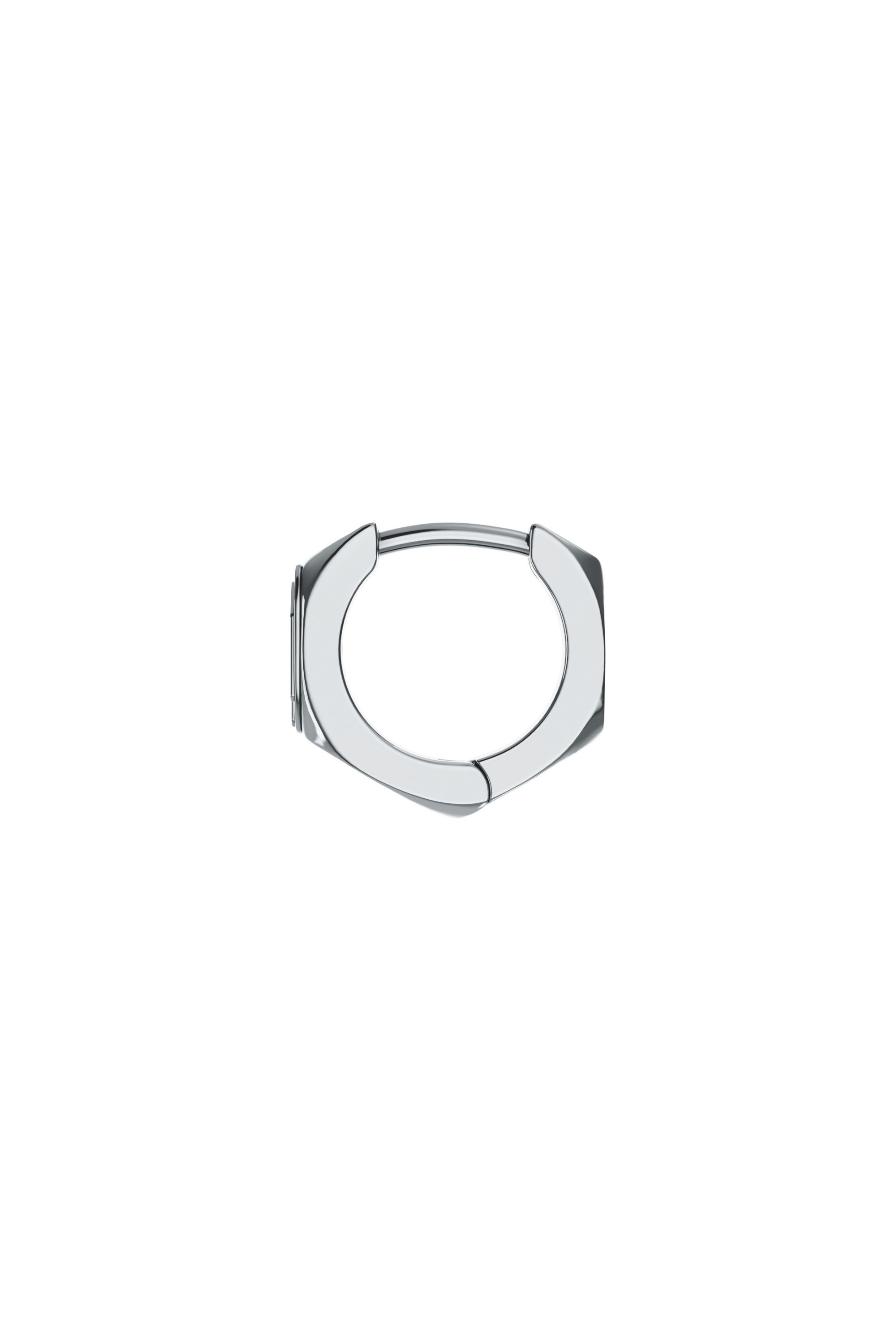 Diesel - DX1692040 JEWELLERY, Cr&eacute;ole en acier inoxydable &agrave; simple anneau Mixte in Gris argent&eacute; - 1