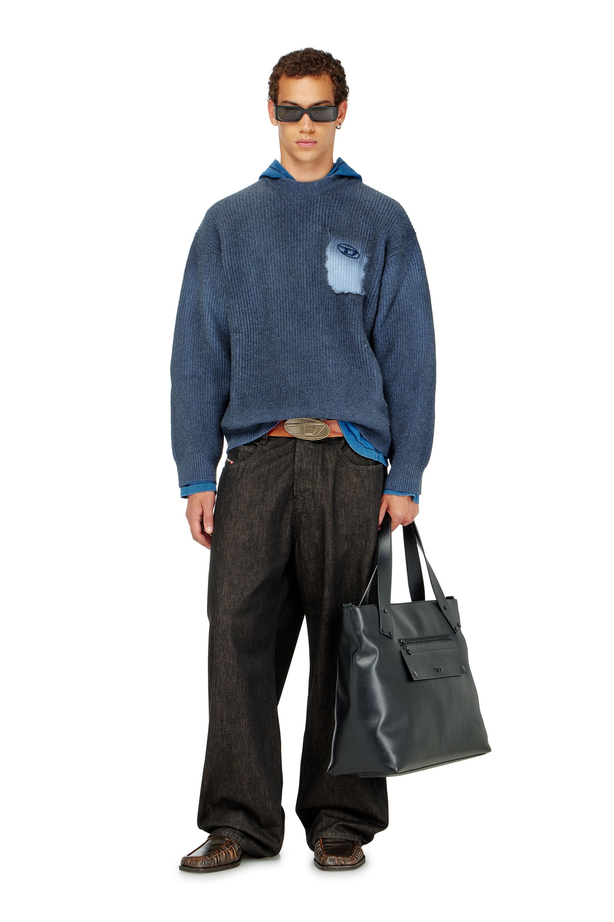 Diesel - K-PICKLER, Pull en m&eacute;lange de laine avec fausse poche Homme in ToBeDefined - 1