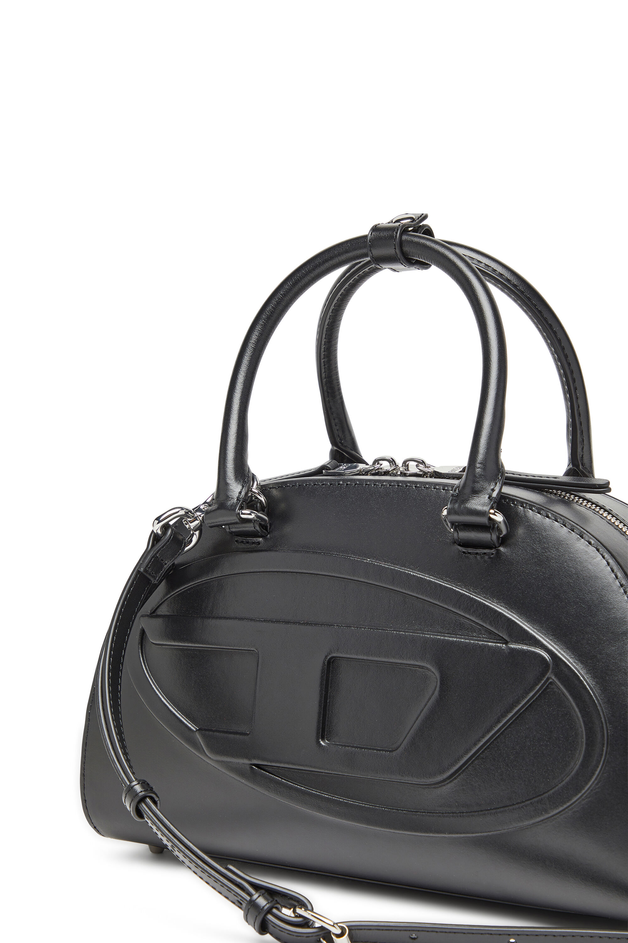 Diesel - 1DR DOME TOP HANDLE, Sac bowling en cuir Femme in Noir - 2