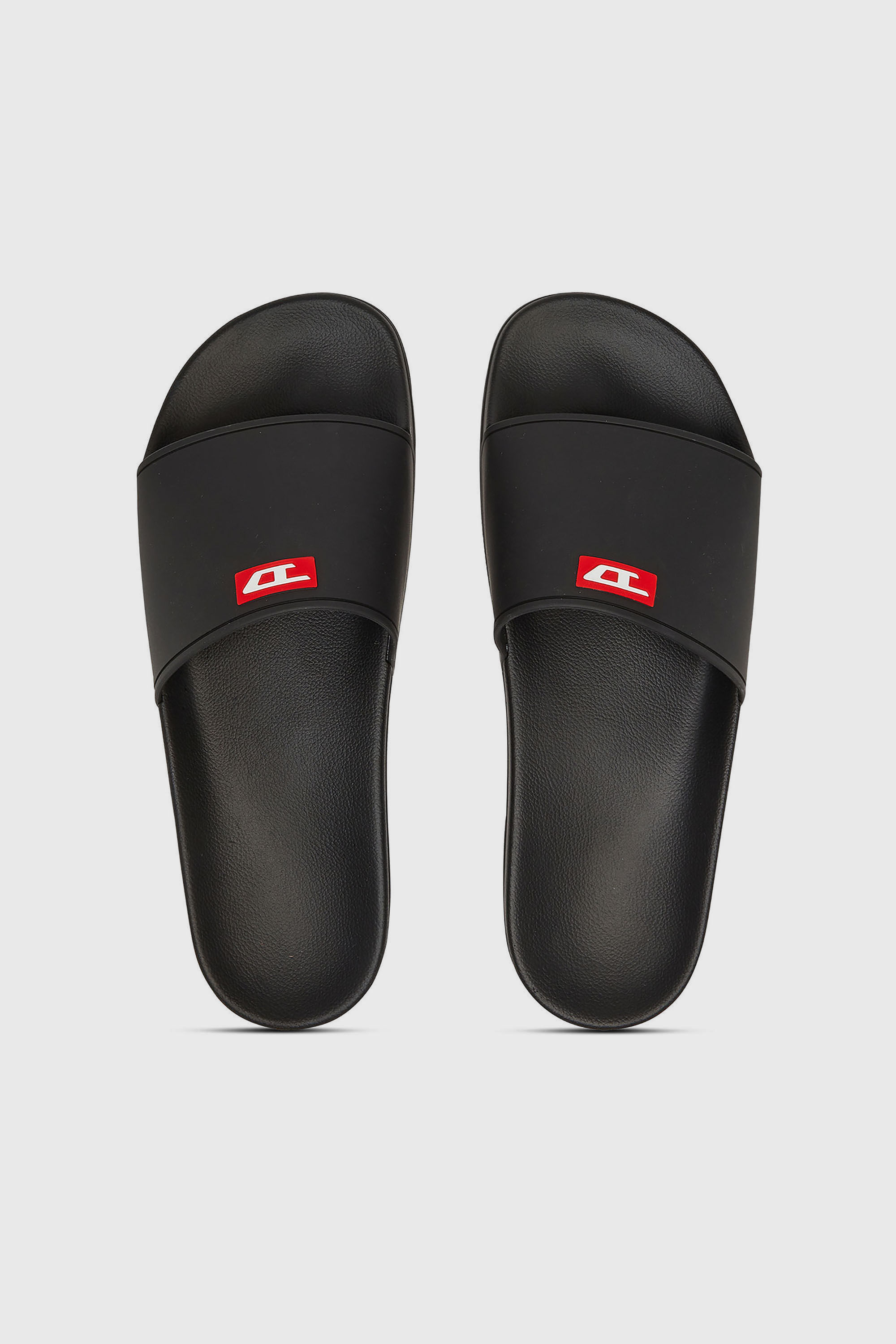 Diesel - SA-SWIM, Man's Sa-Swim-Rubber pool slides with D logo in Black - 4