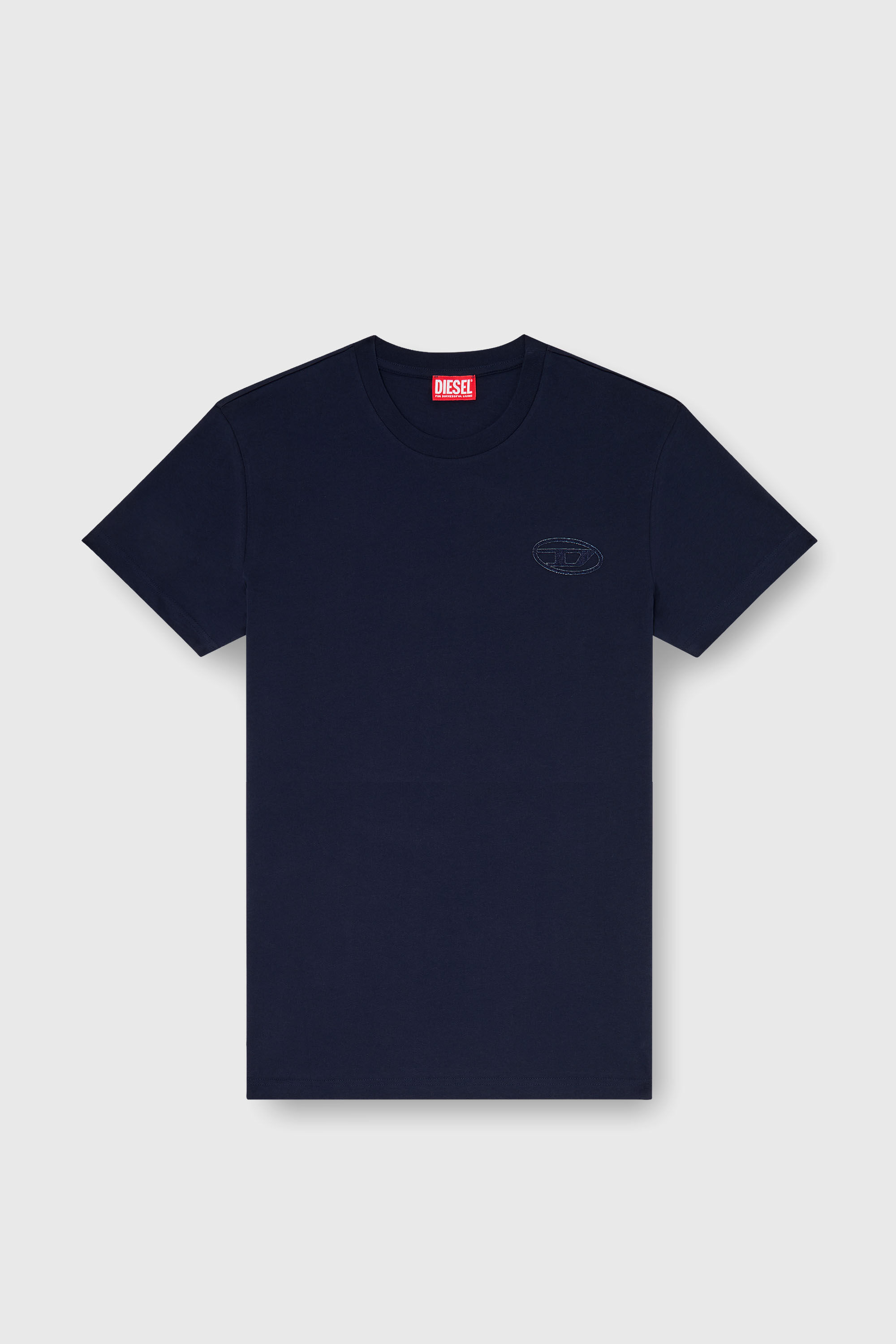 Diesel - T-DIEGO-T92, T-shirt en coton avec logo Oval D Homme in Bleu - 2