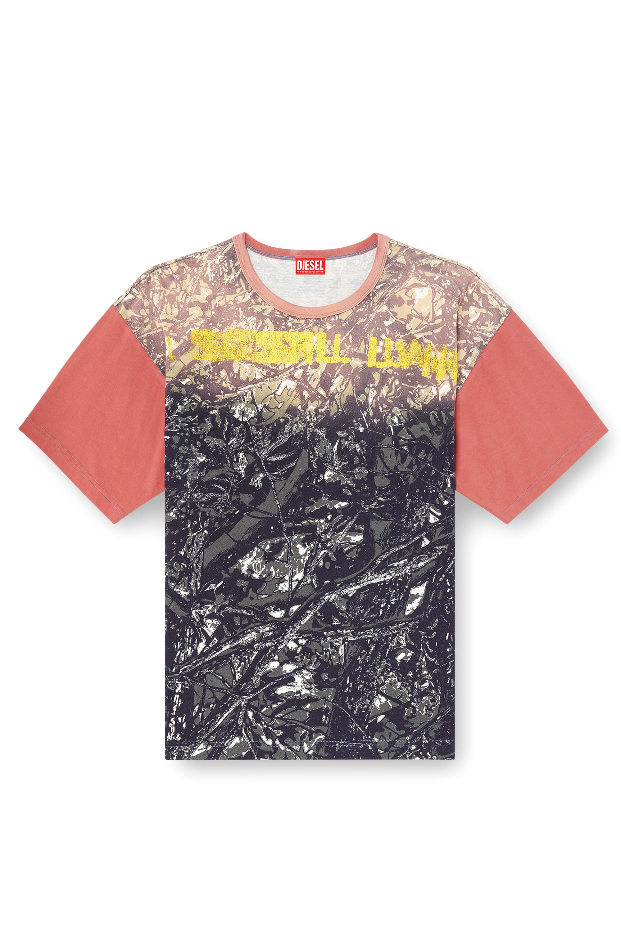 Diesel - T-BOXT-CAMOU, Man's T-shirt with glitch camo print in Black/Green - 2