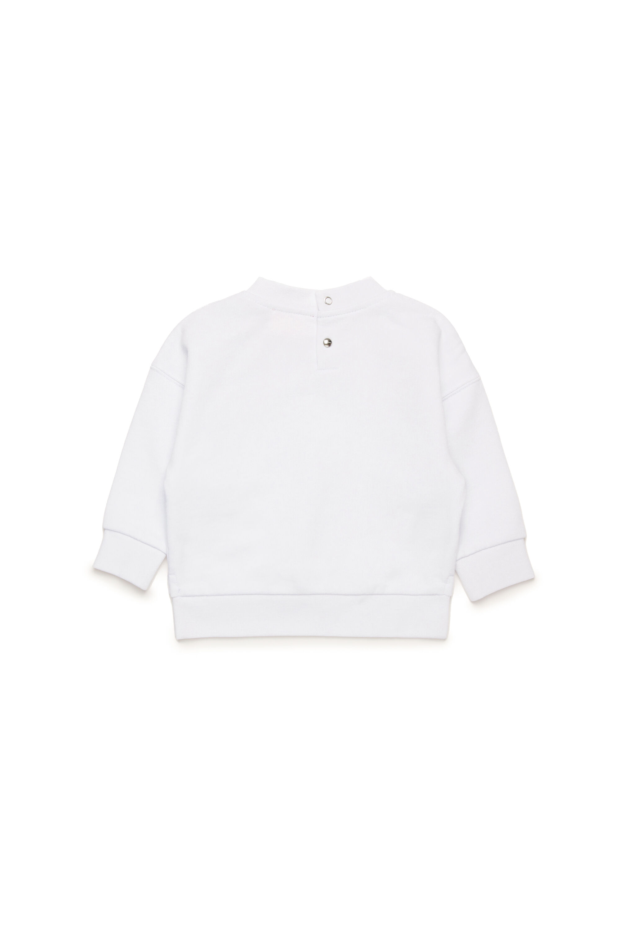 Diesel - SFLOWERB, Sweat-shirt en coton avec logo métallisé Femme in Blanc - 2