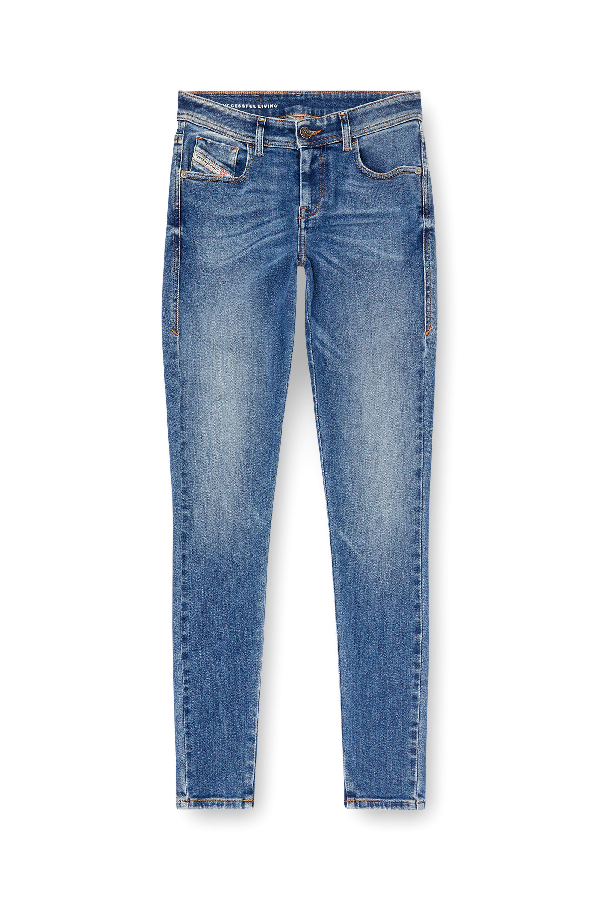 Diesel - Skinny Jeans 2017 Slandy 007Y8 Femme, Bleu moyen - Image 2