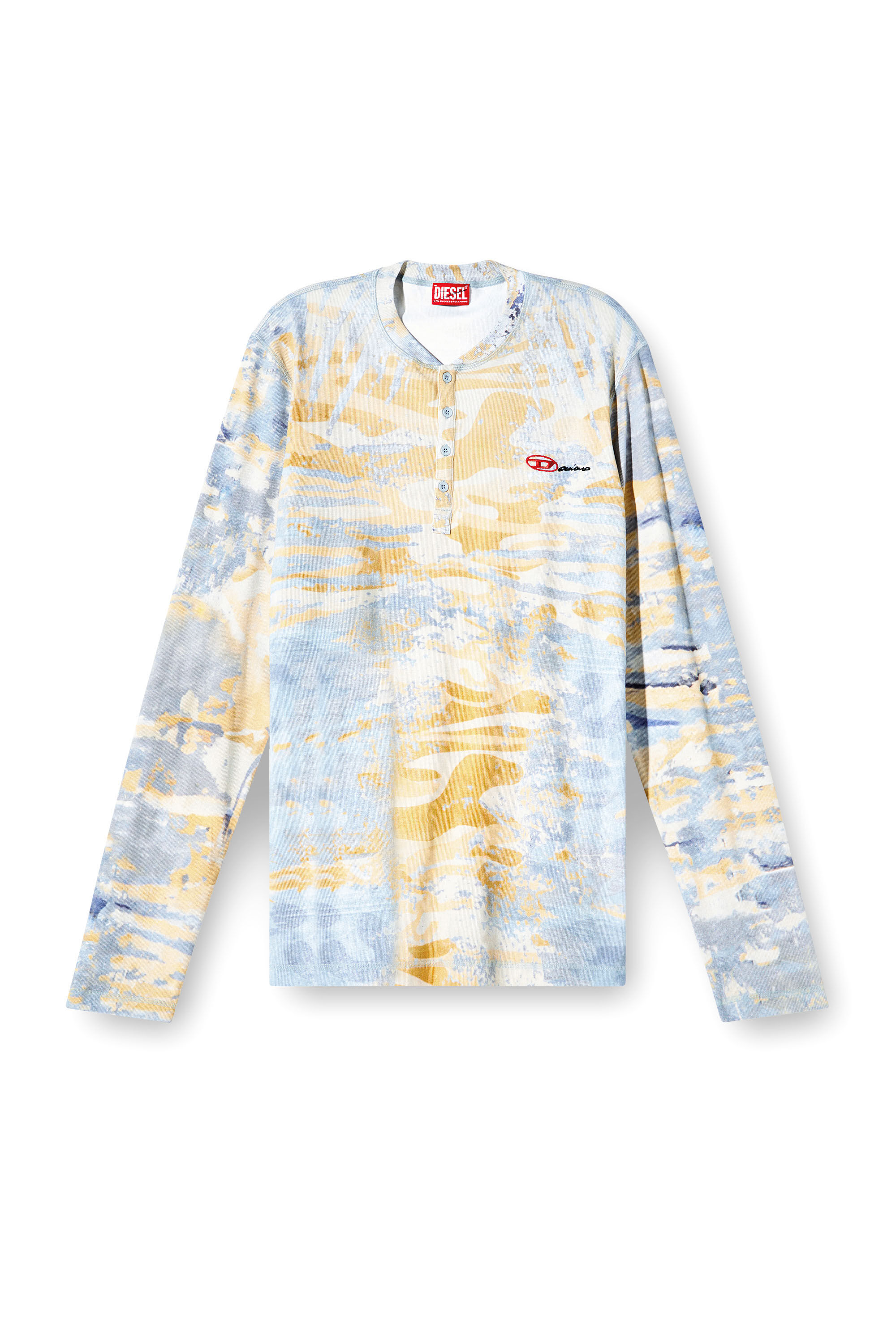 Diesel - T-JUSER-DD, Top Henley avec imprimé camouflage Mixte in Polychrome - 2