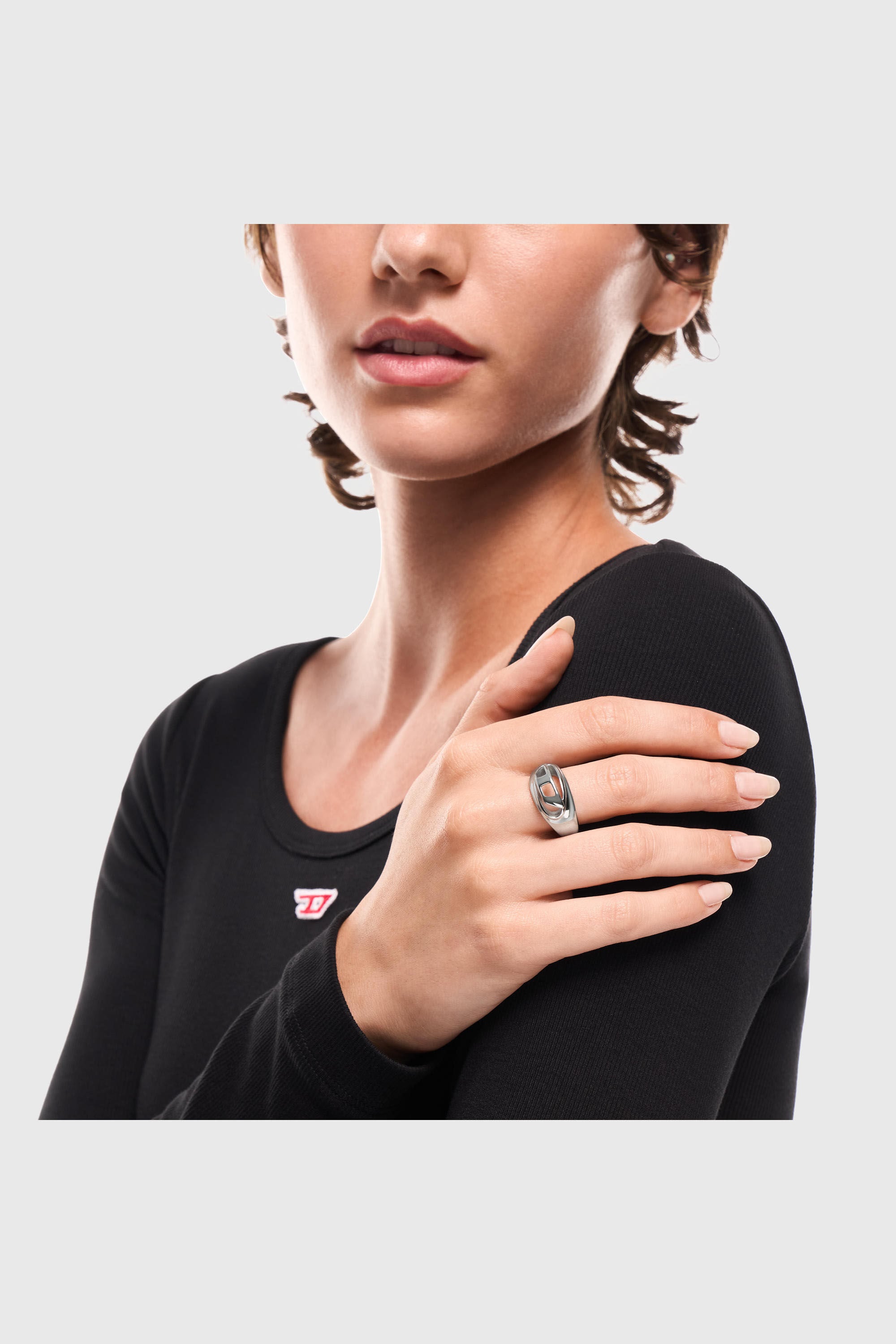 Diesel - DX1715040, Bague bande en acier inoxydable Mixte in Gris argent&eacute; - 4