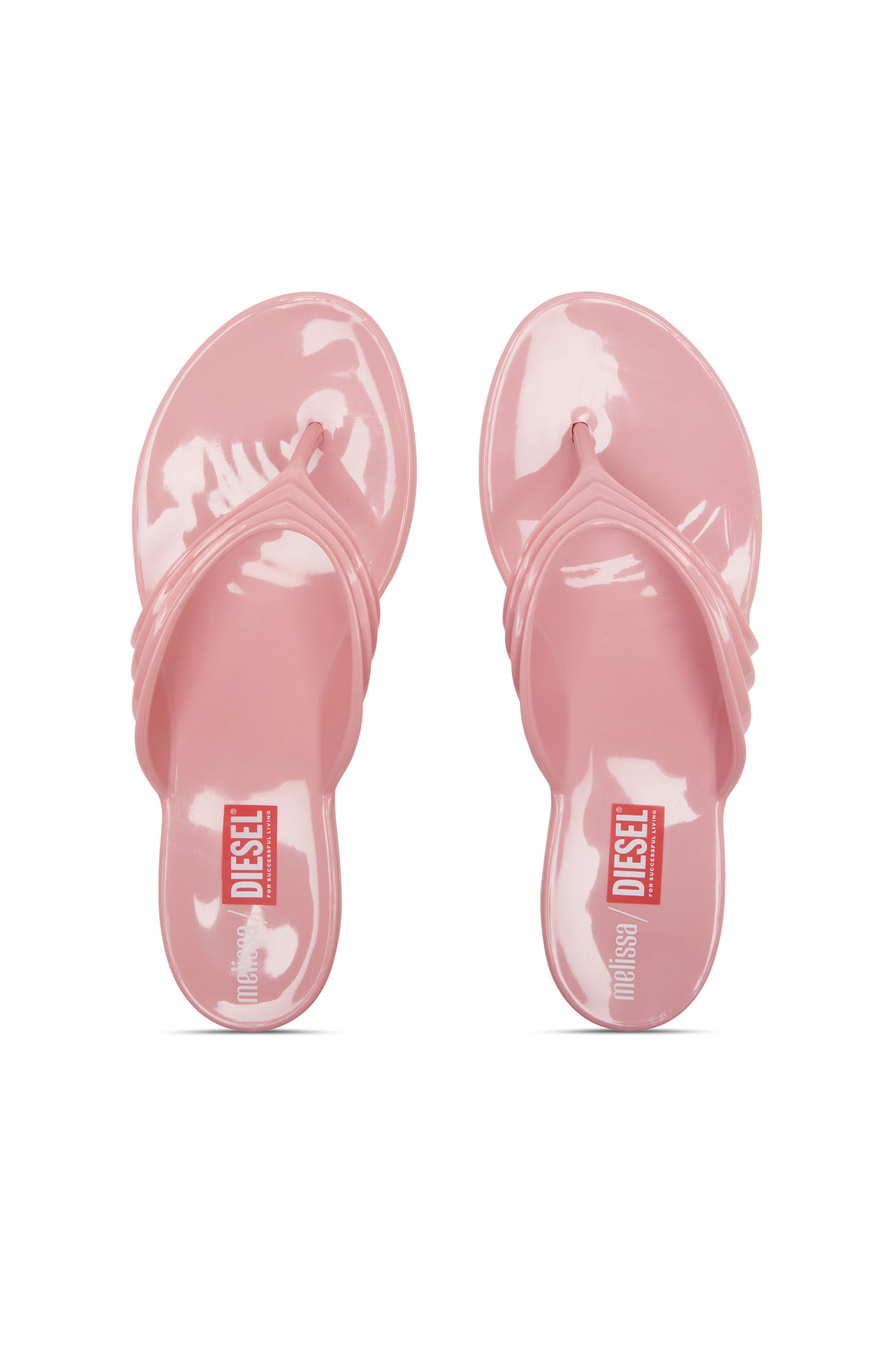 Diesel - MELISSA QUANTUM THONG, Tong sculpturale en Melflex&reg; Femme in Rose - 4