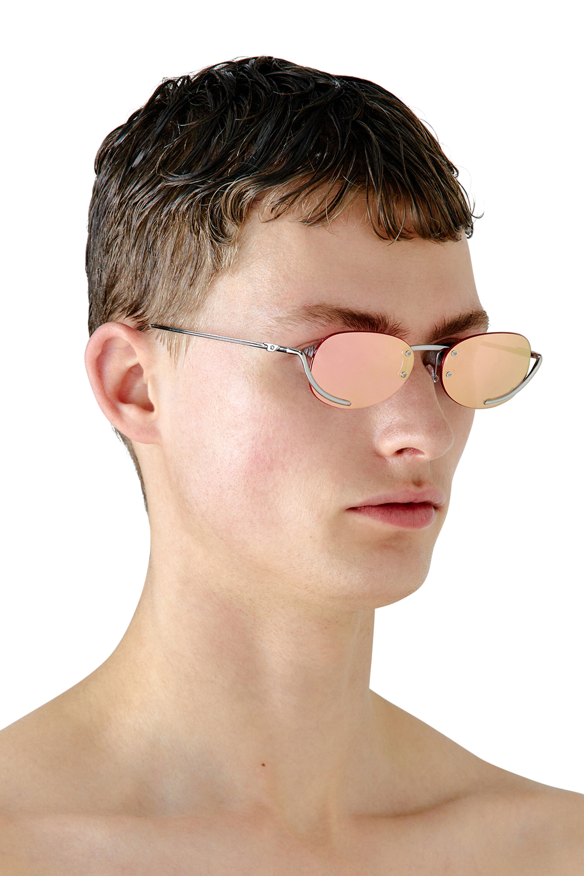 Diesel - 0DL1004, Lunettes de soleil ovales Mixte in Rose - 4