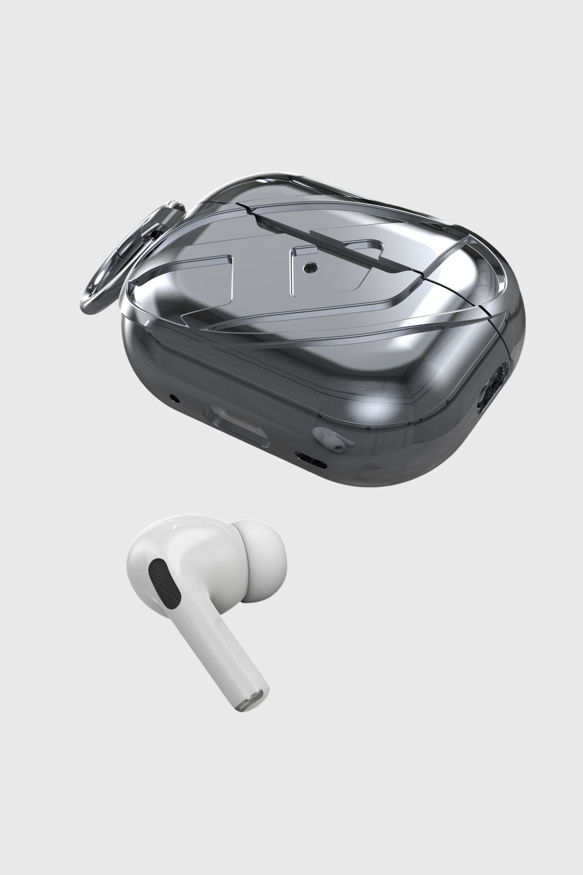 Diesel - 60274 MOULDED CASE, Coque AirPods AirPods Pro / Pro 2 Mixte in Gris - 4