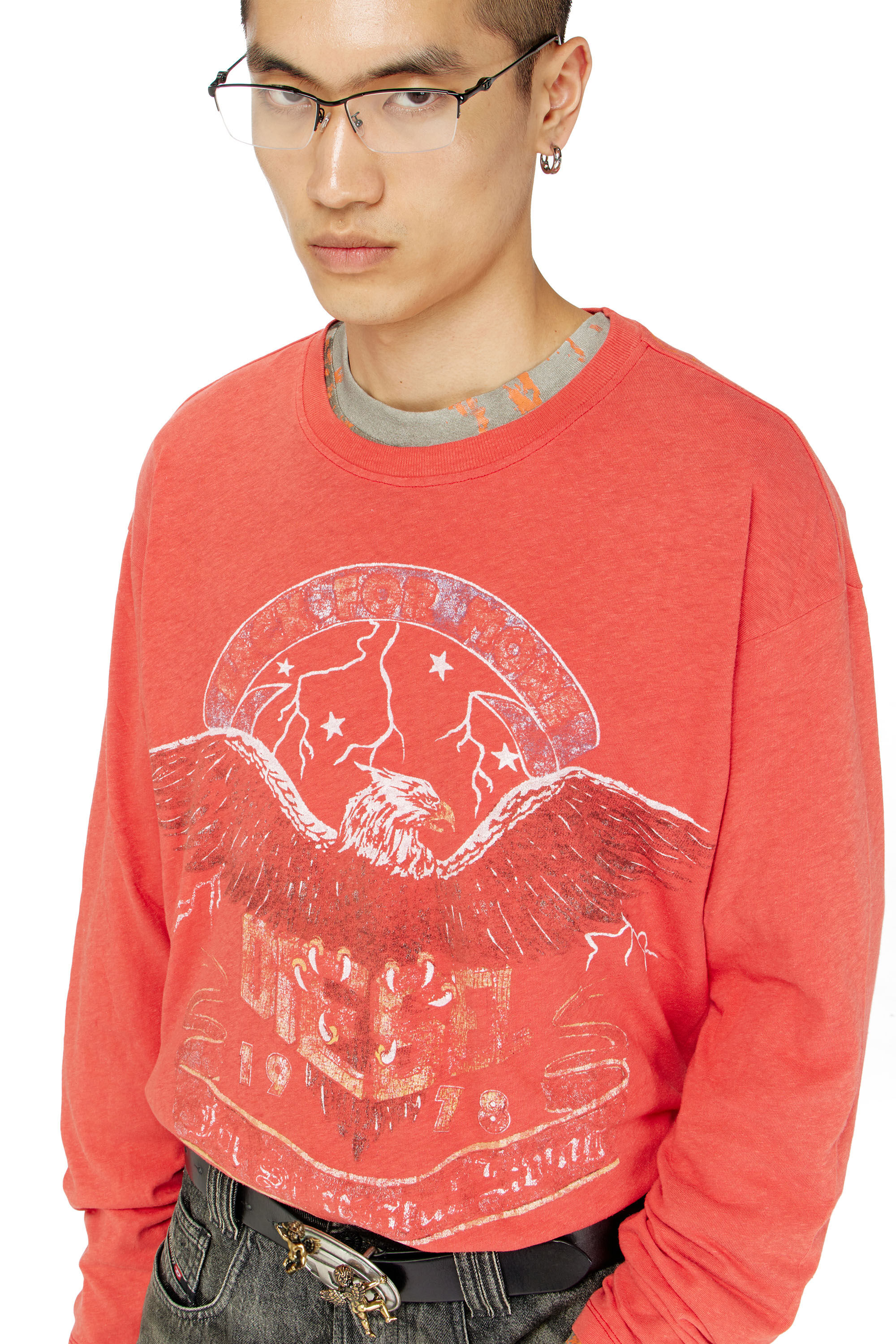 Diesel - T-GERI-LS, T-shirt &agrave; manches longues avec graphismes concert Homme in ToBeDefined - 5