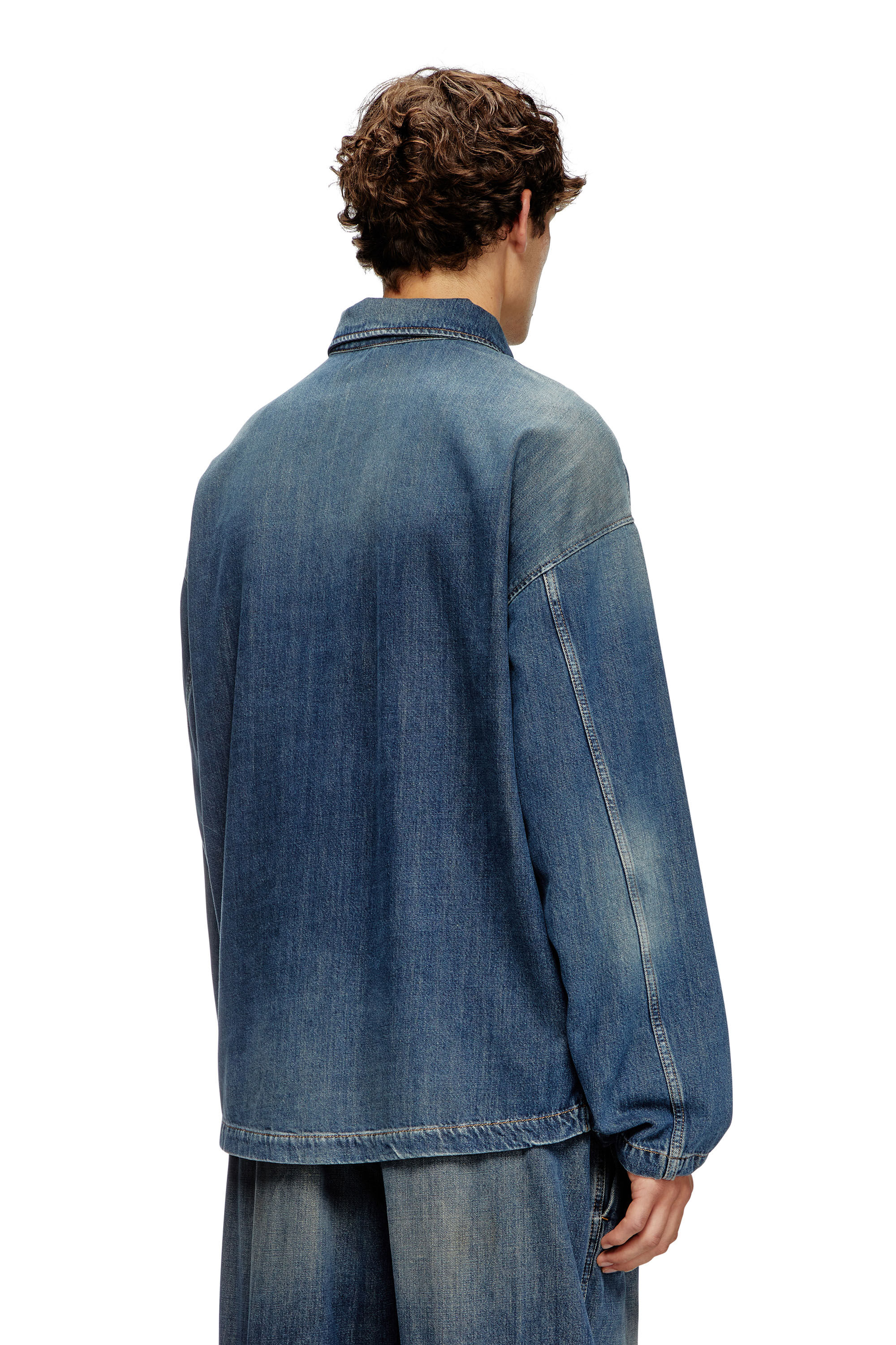 Diesel - D-BRADDY-FSF, Chemise à enfiler en denim utility léger Homme in Bleu - 4