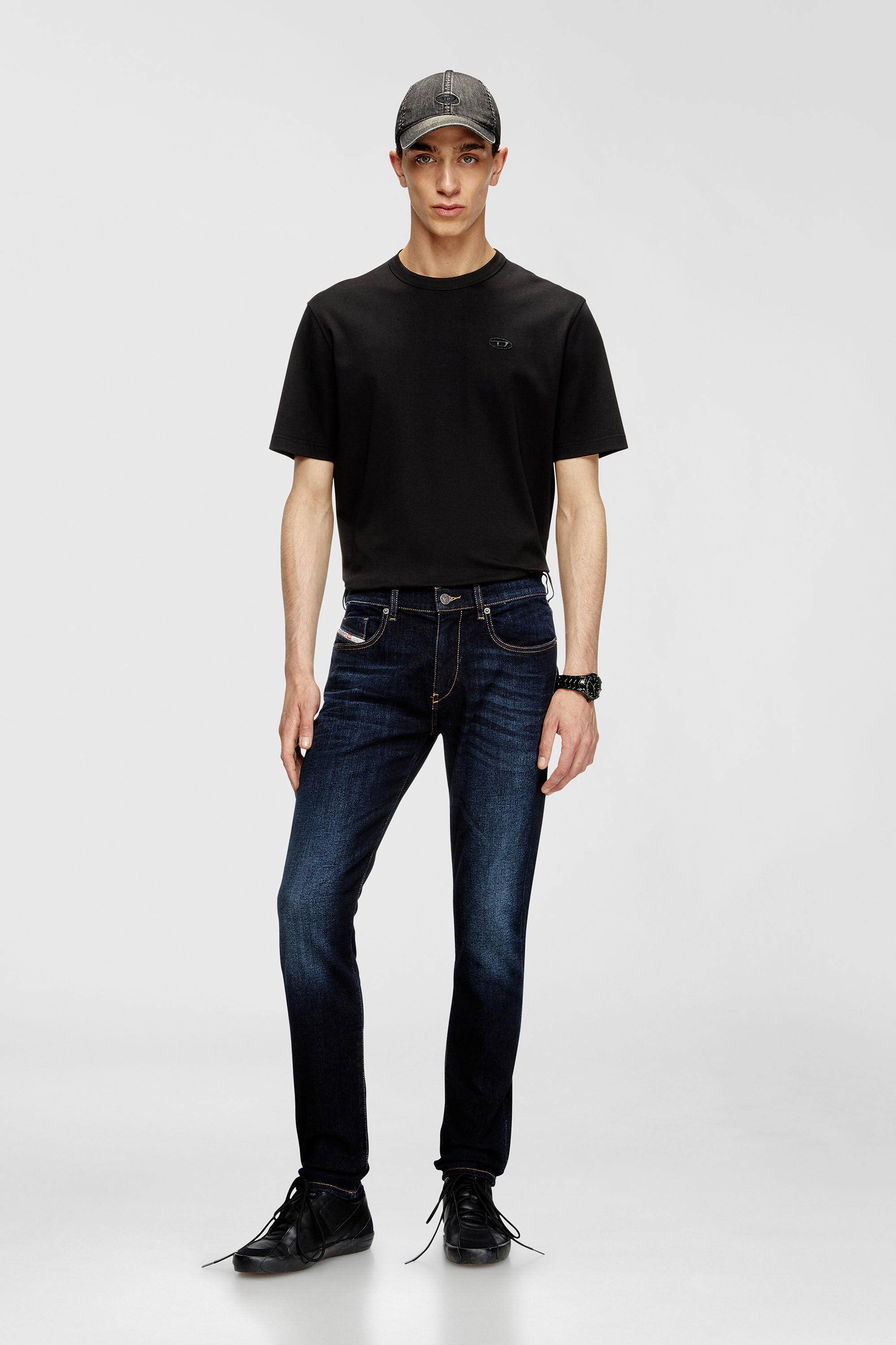 Diesel - Slim Jeans 2019 D-Strukt 009ZS Homme, Bleu Fonc&eacute; - Image 1