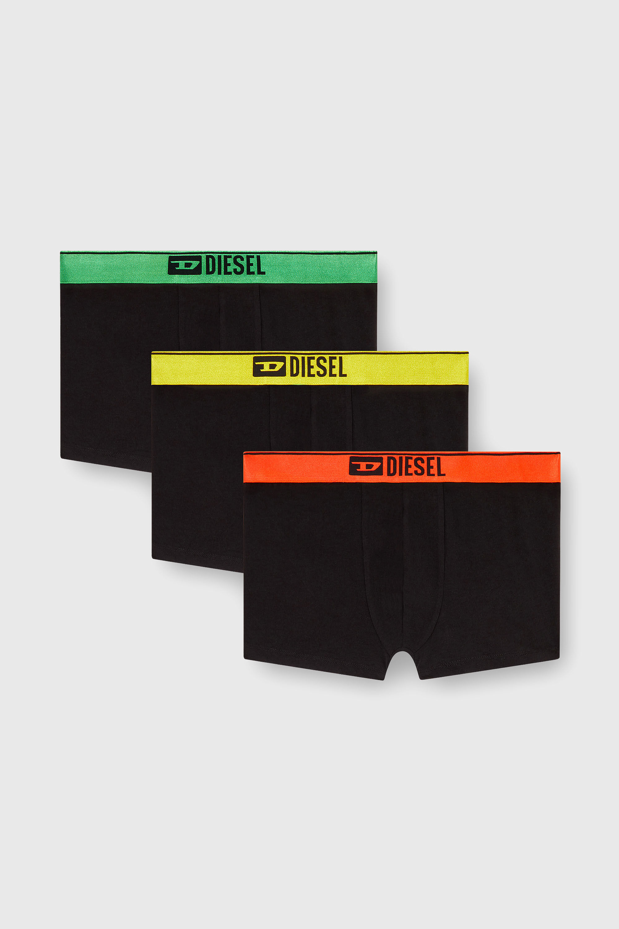 Diesel - DAMIEN-GFT-3PACK, Lot de trois boxers avec ceinture m&eacute;tallis&eacute;e Homme in Noir - 2