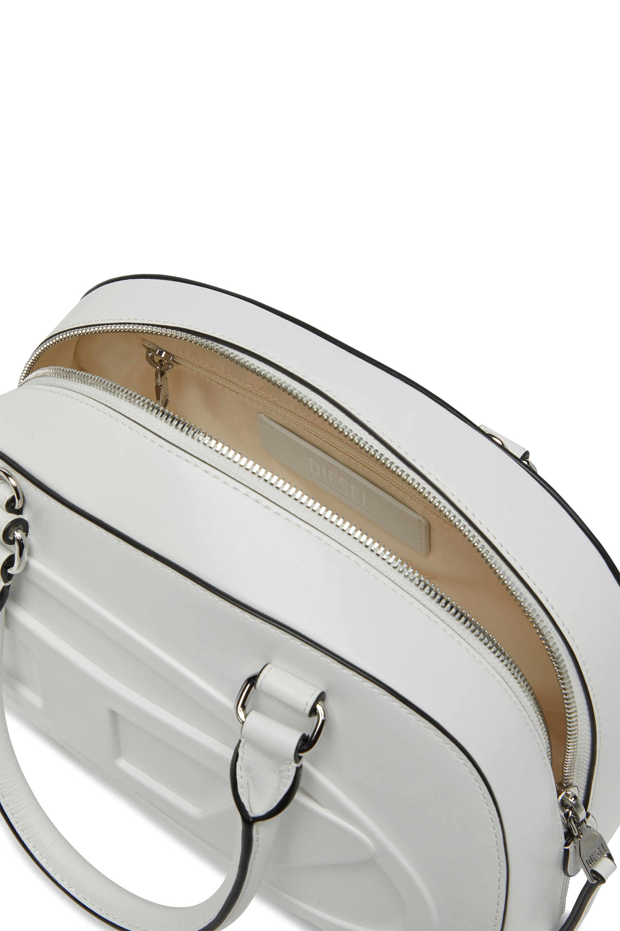 Diesel - 1DR DOME TOP HANDLE, Sac bowling en cuir Femme in Blanc - 5